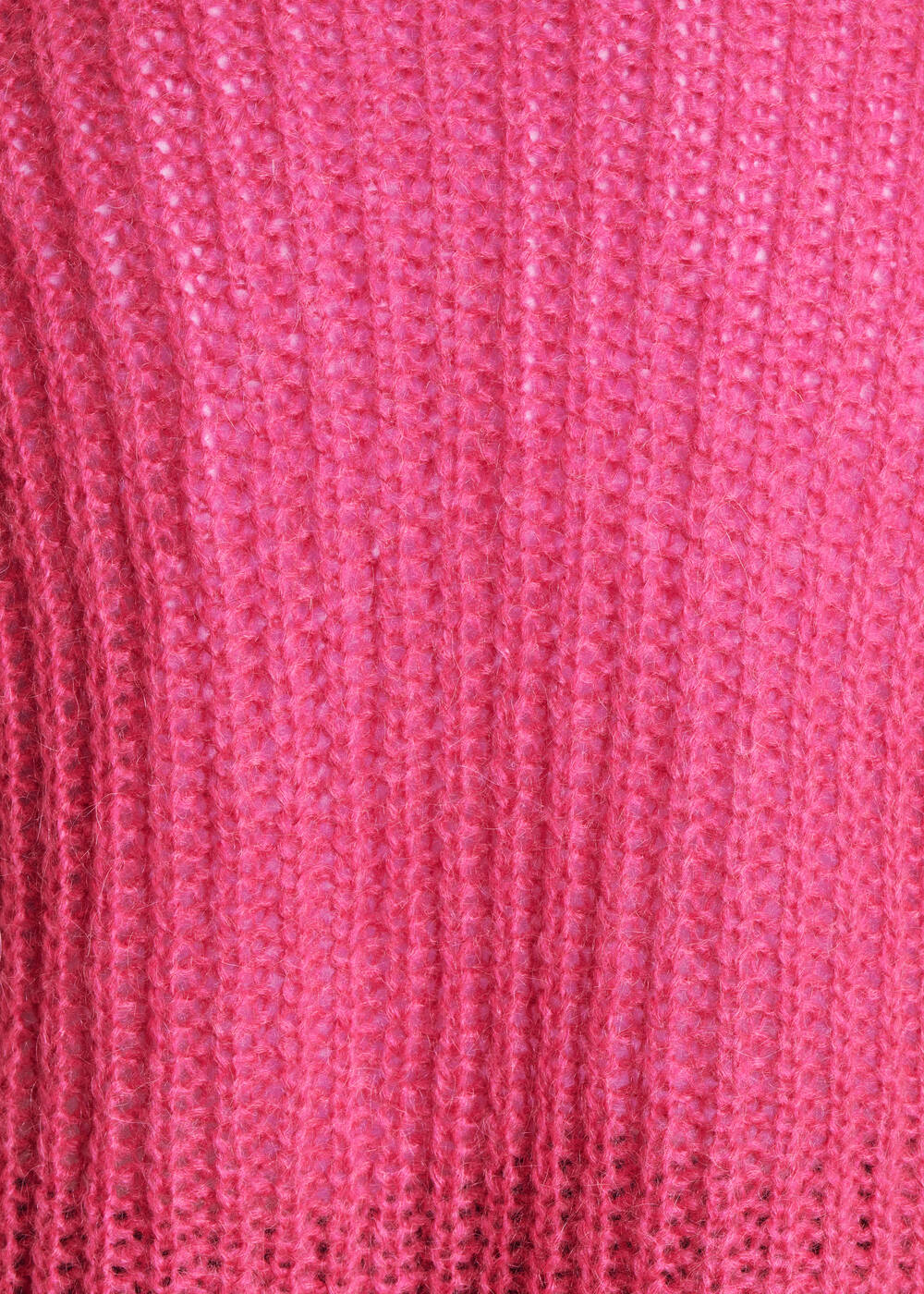 Loose open fuchsia pink mohair cardigan