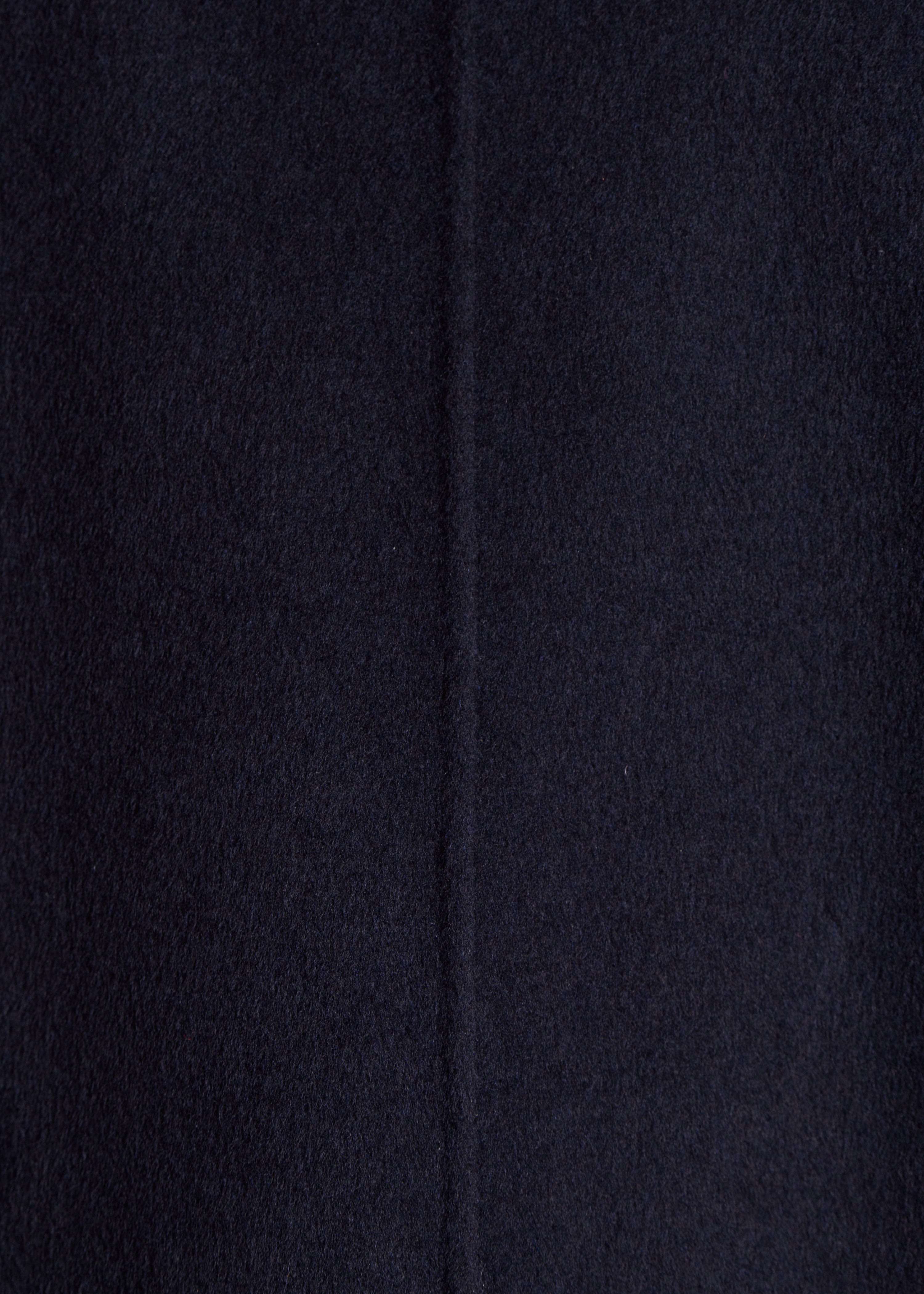 Navy blue mid-length wool coat