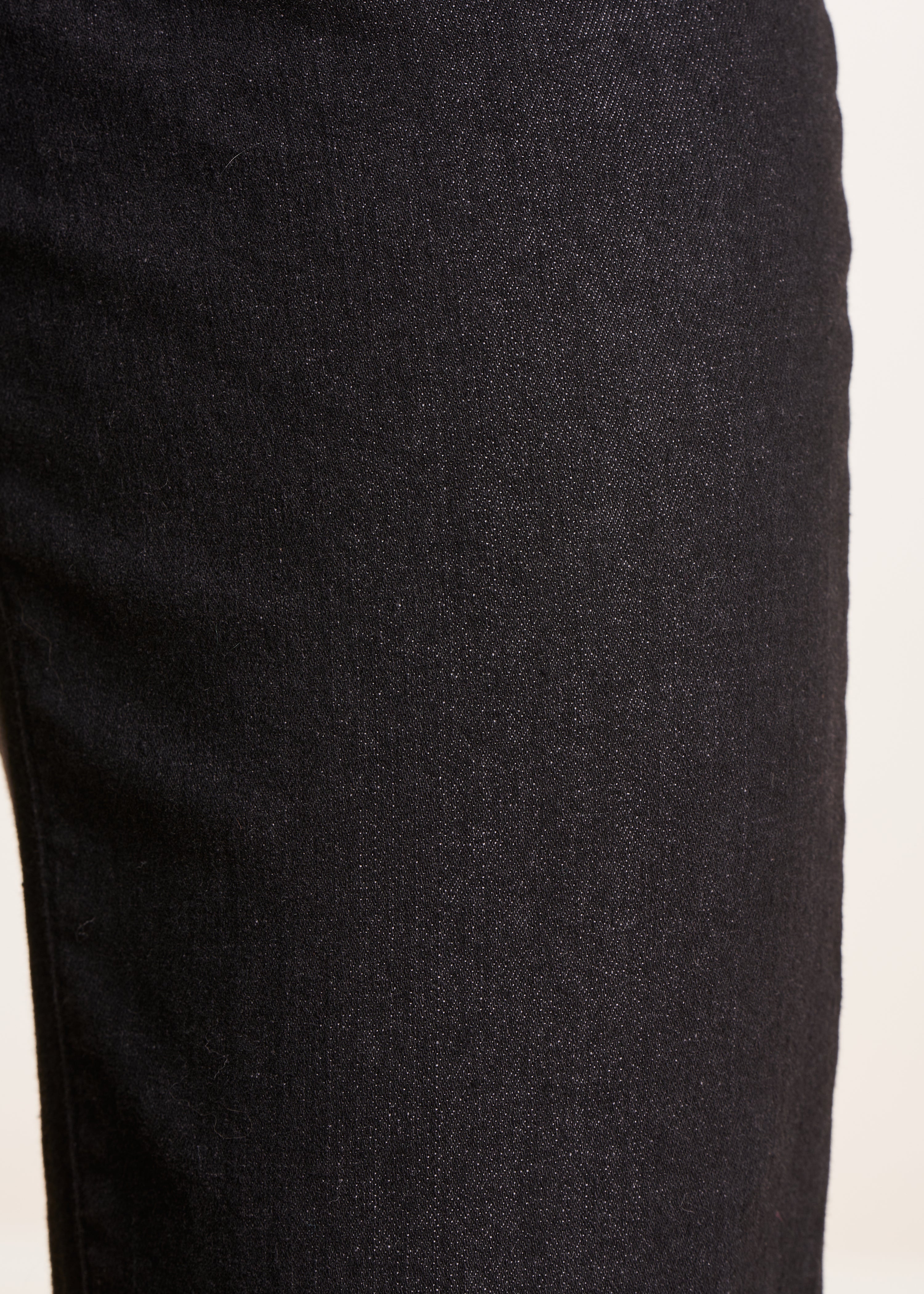 Black high-rise bootcut jeans in organic cotton