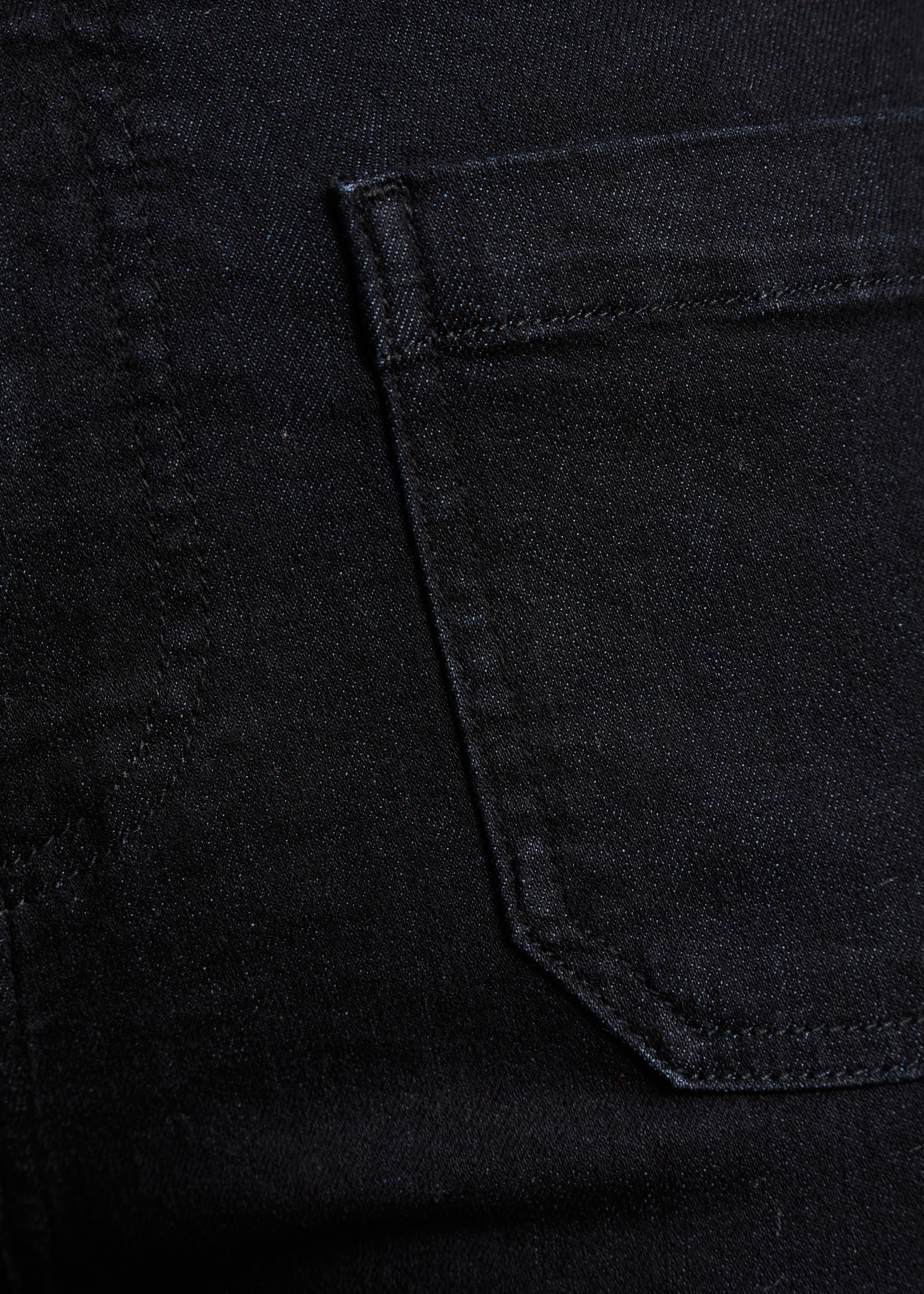 black high-waisted flare jeans in organic cotton