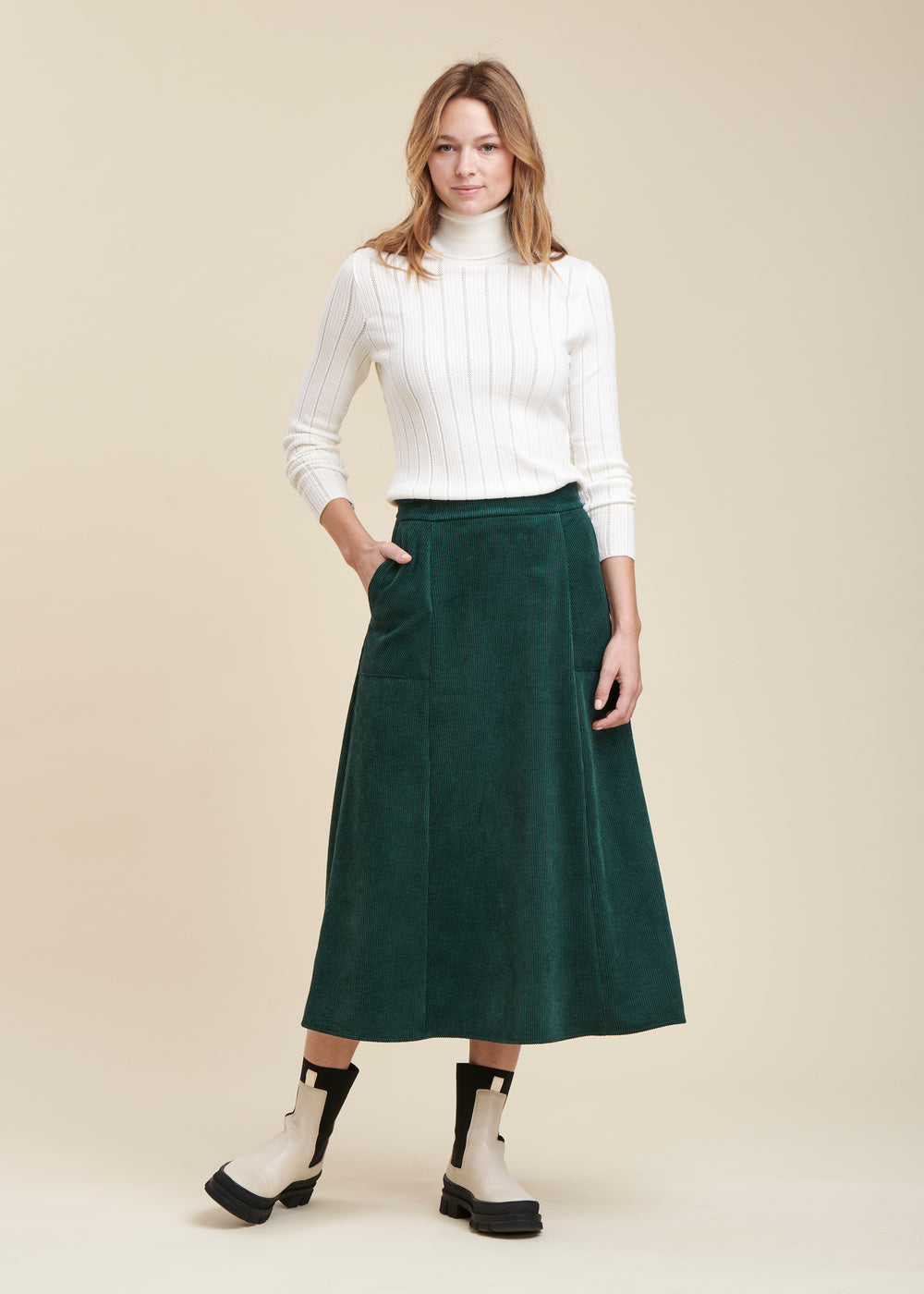 Long corduroy skirt