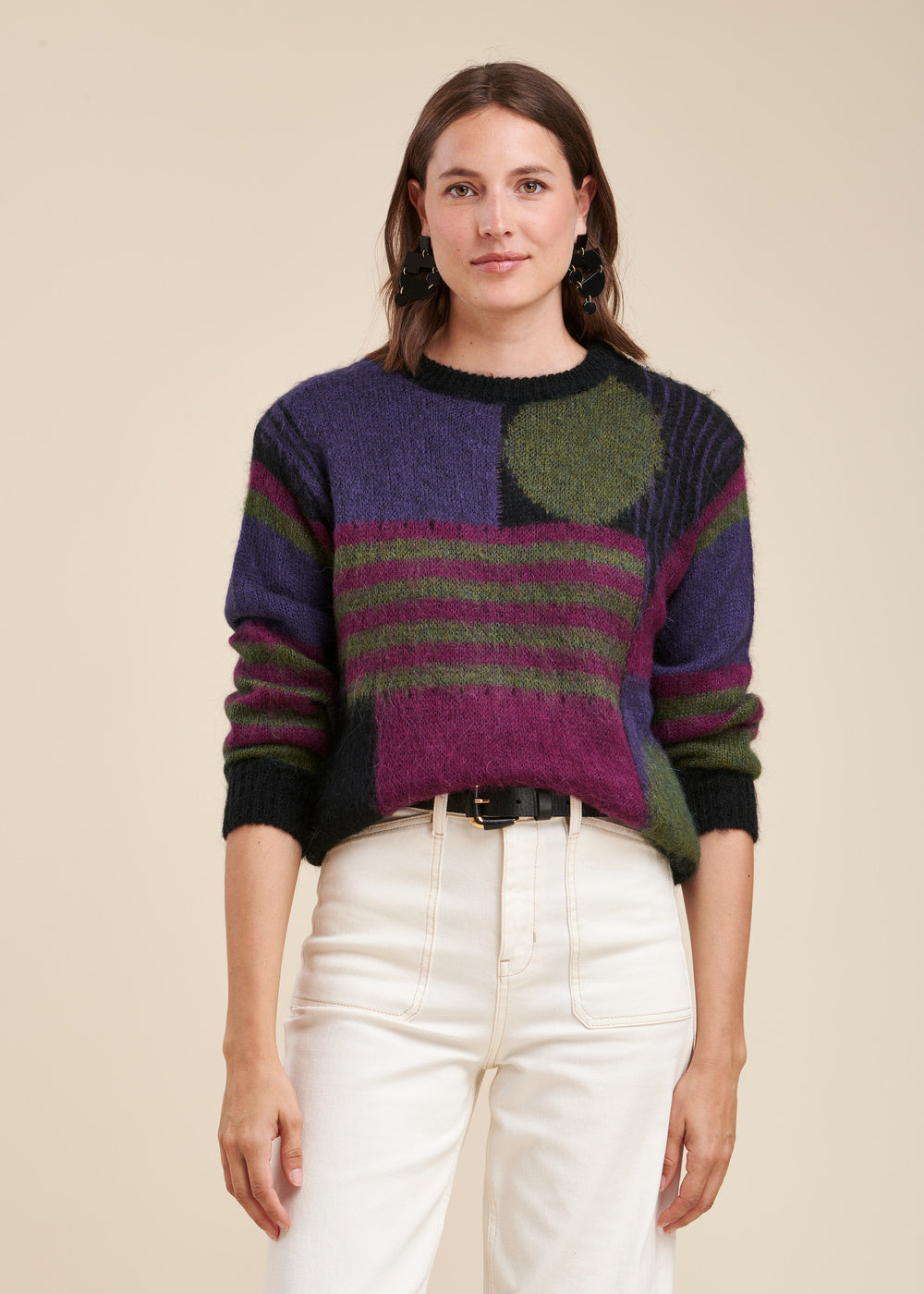 Jacquard knit sweater