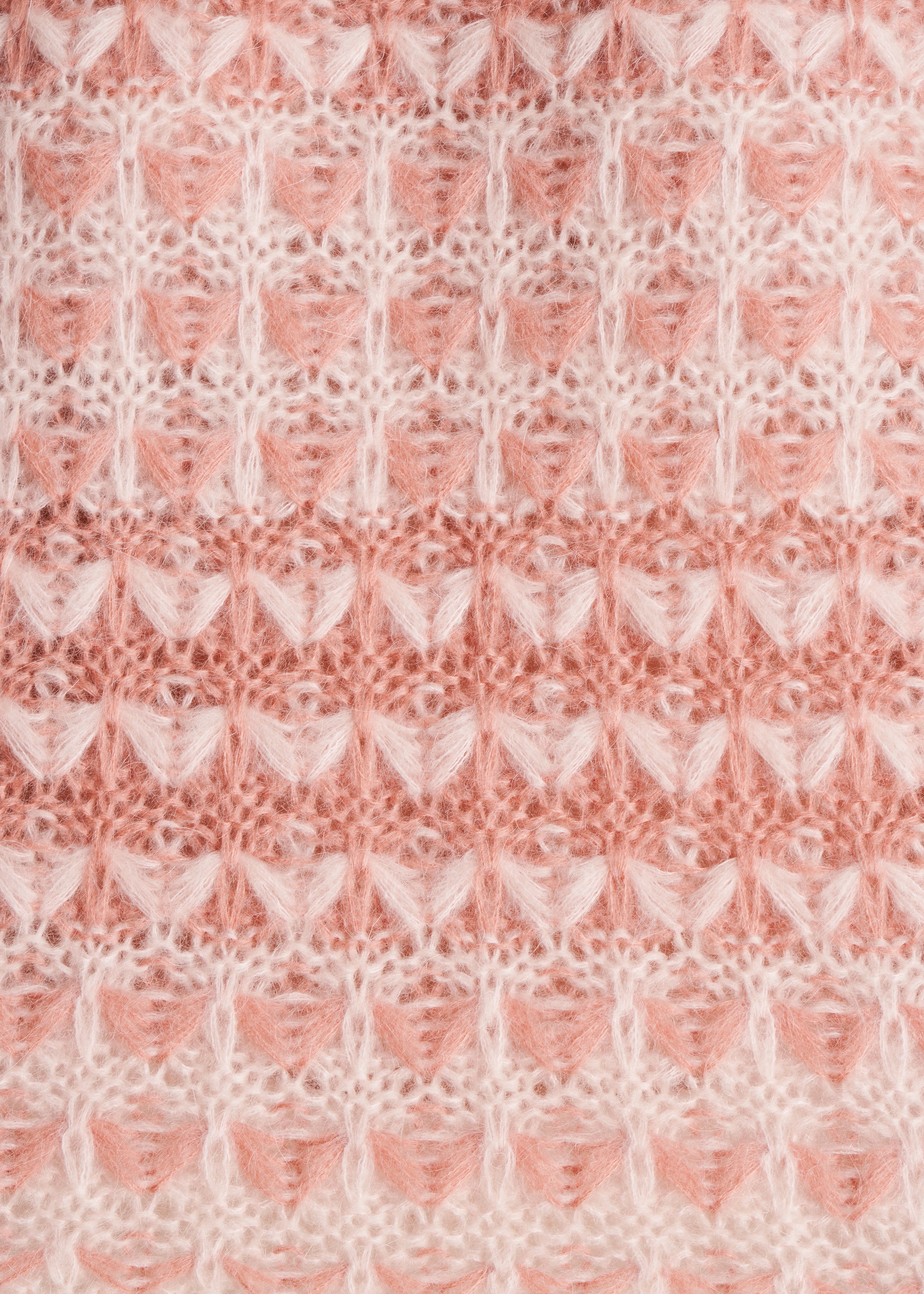 Jersey de cuello alto en jacquard rosa