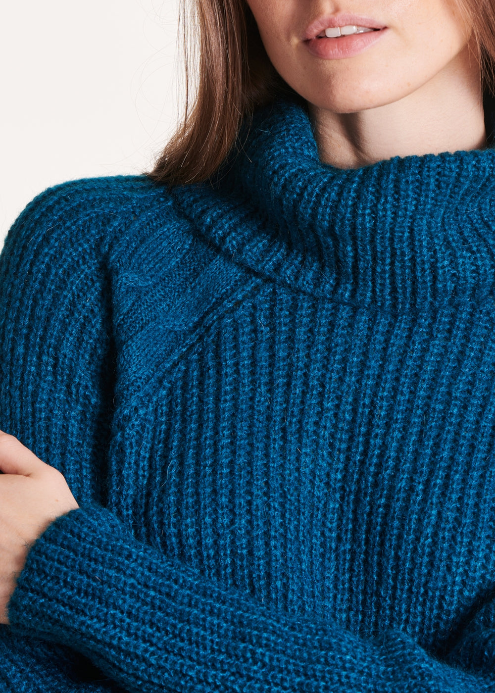 Petrol blue wool sweater