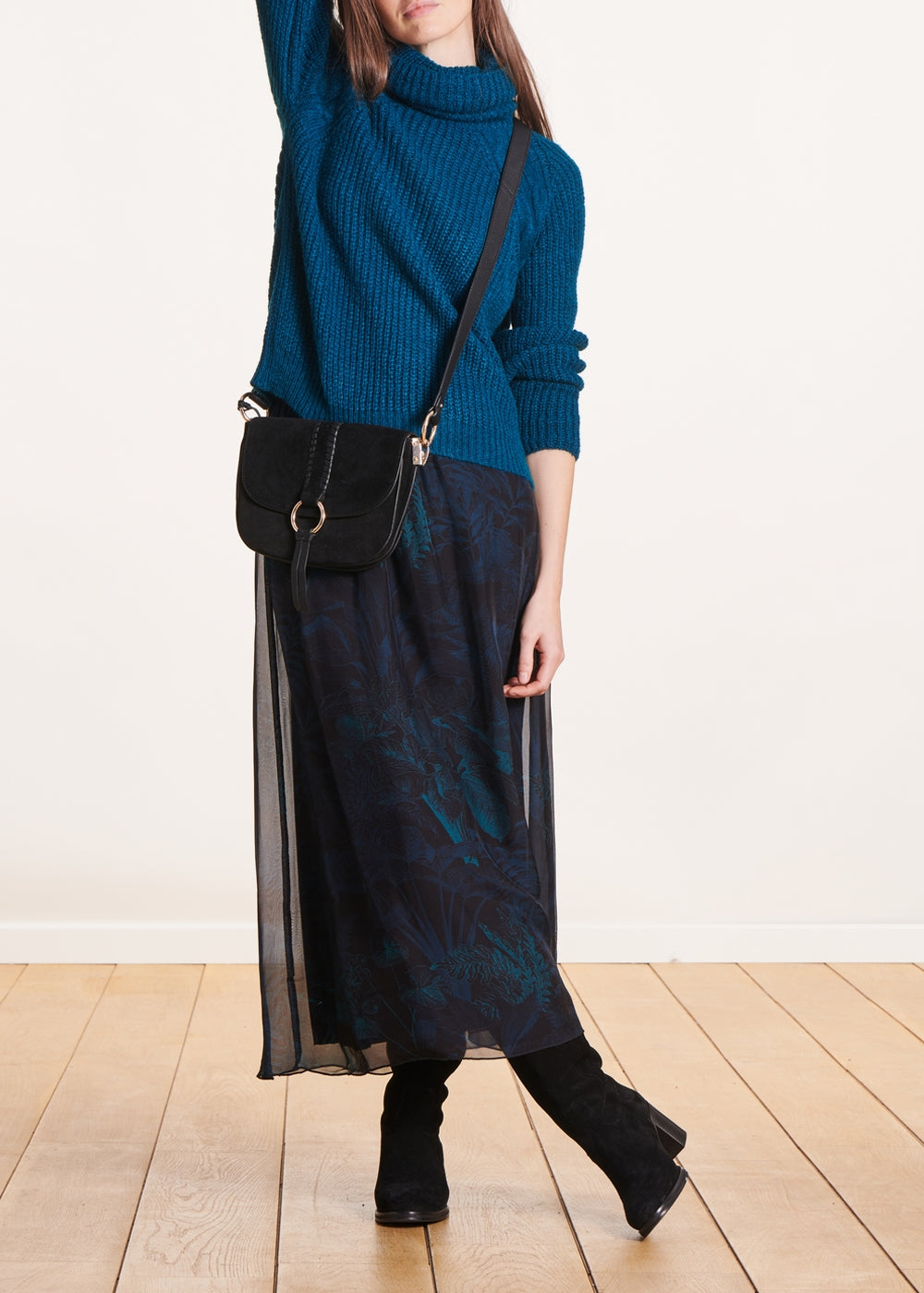 Petrol blue wool sweater