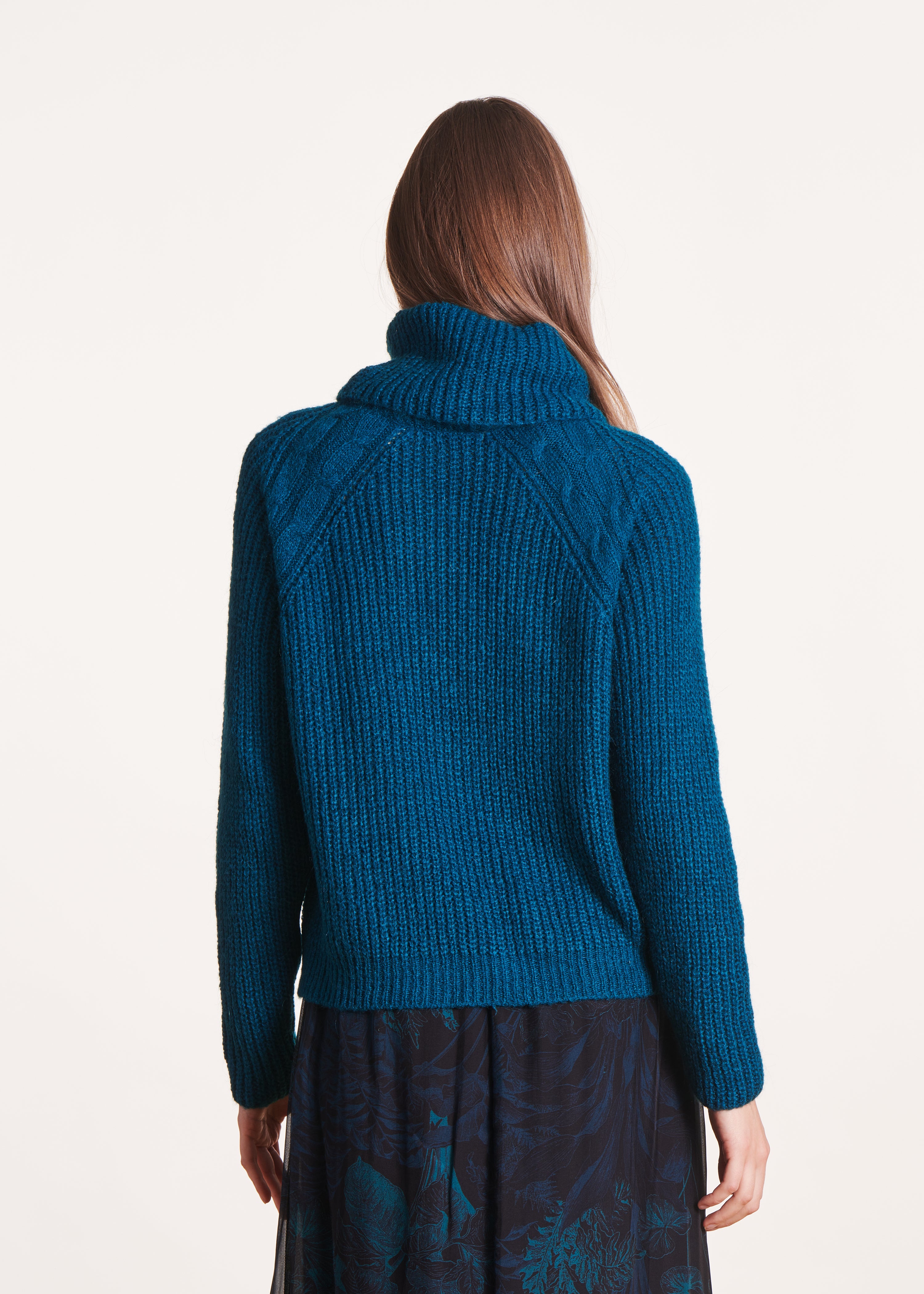 Petrol blue wool sweater