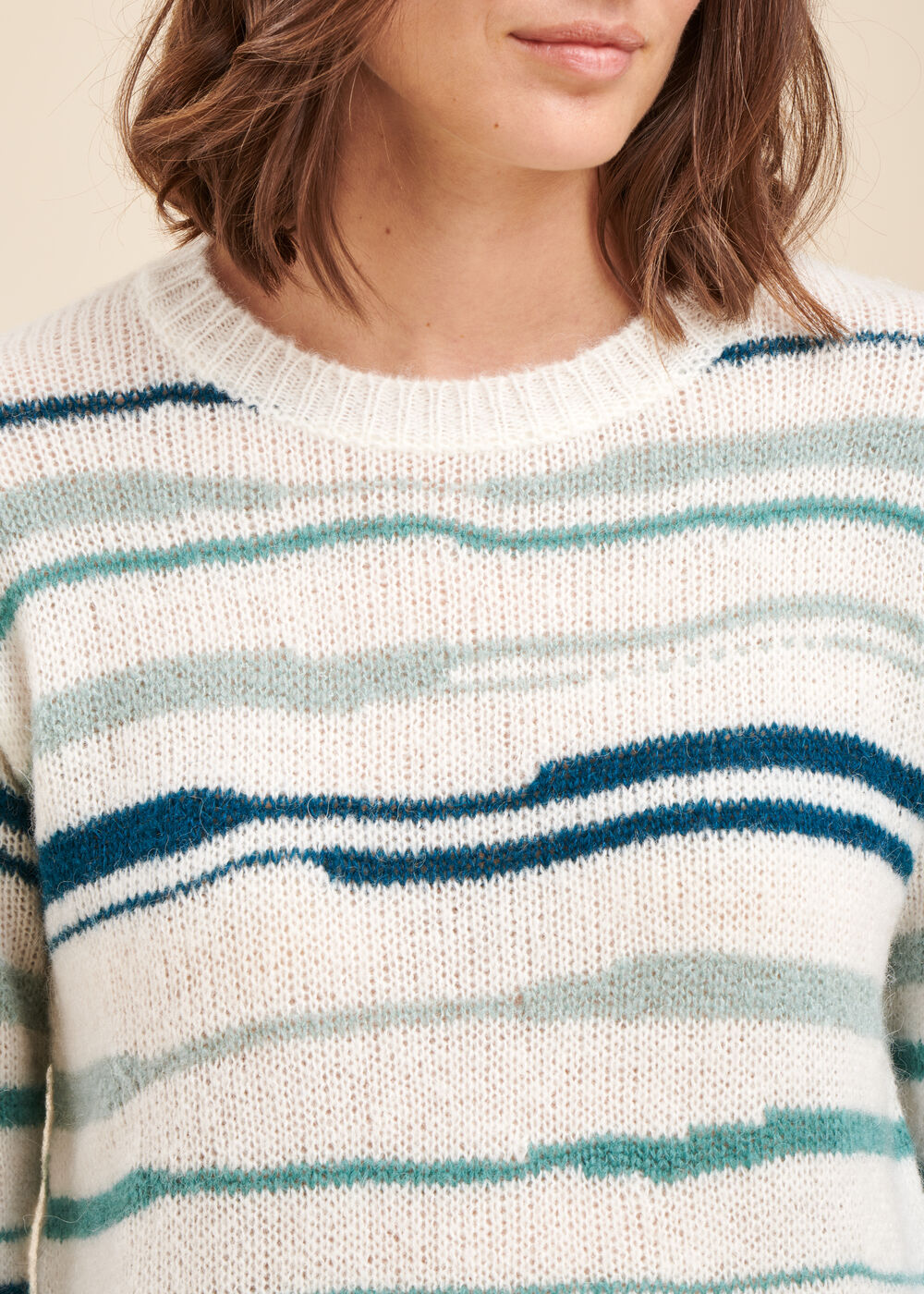 Irregular striped sweater