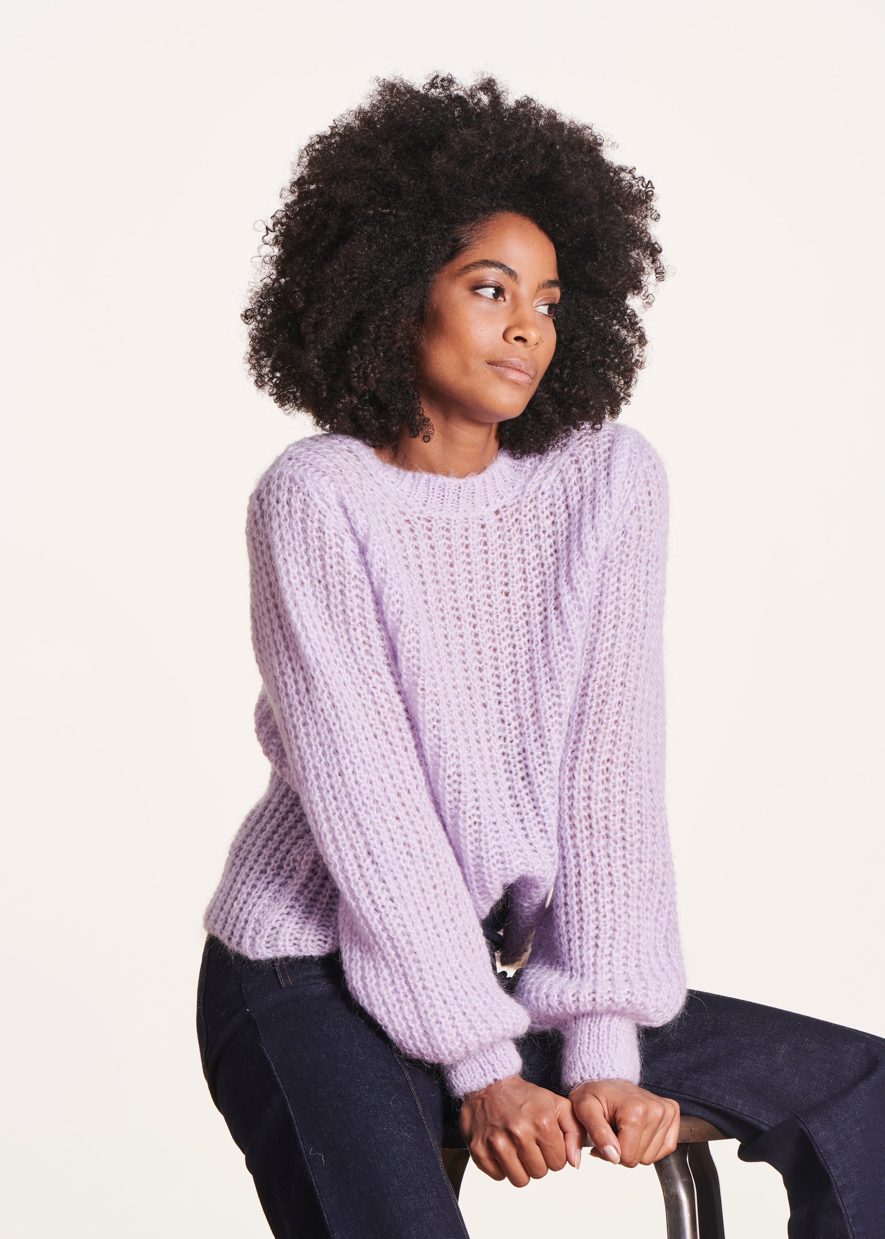 Lavender round neck sweater