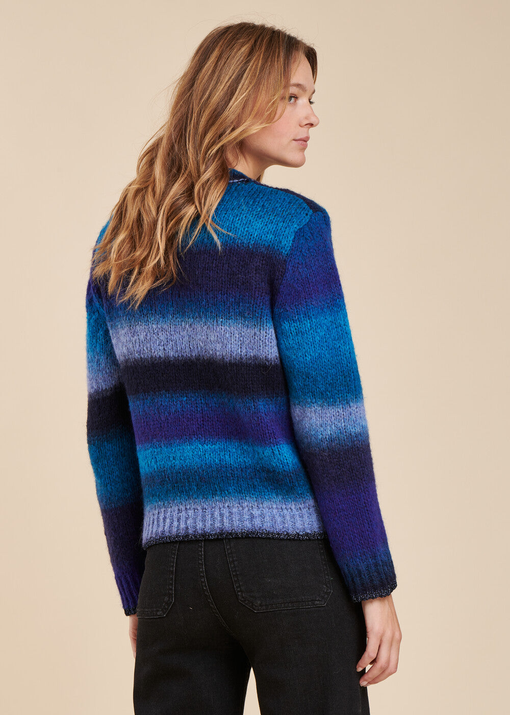 Gradient stripe sweater