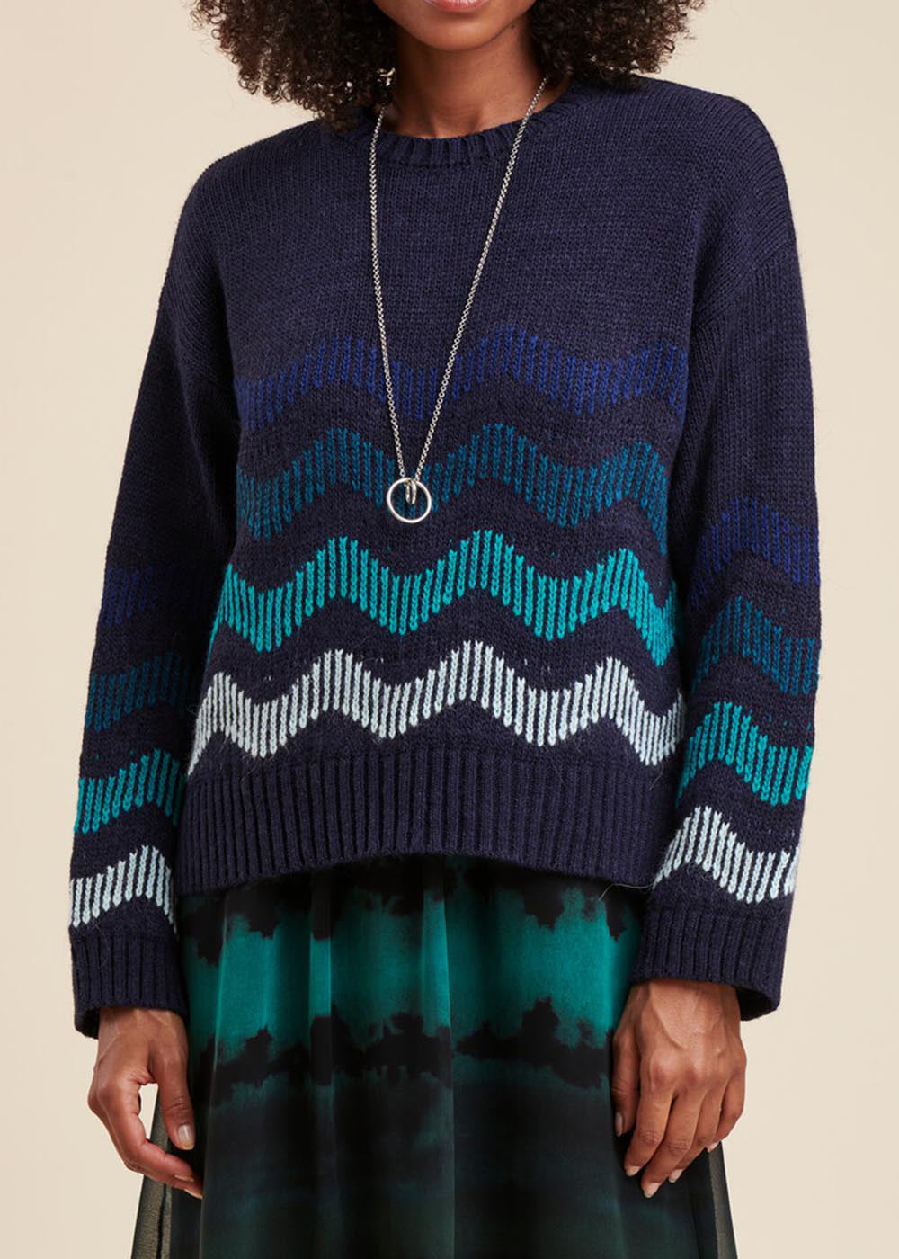 Zigzag striped sweater