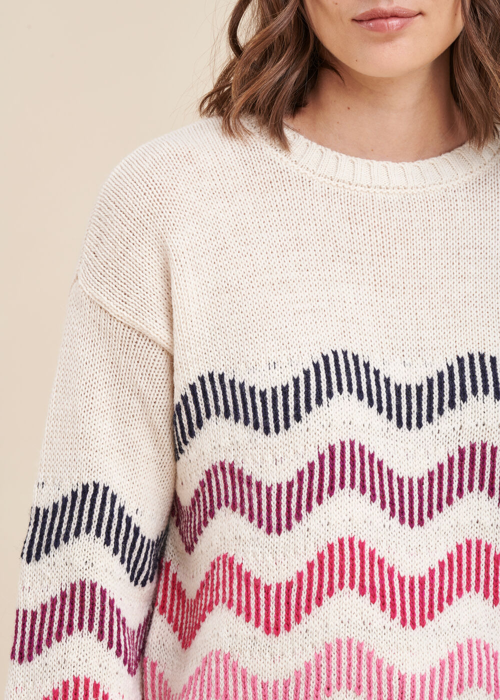 Zigzag striped sweater