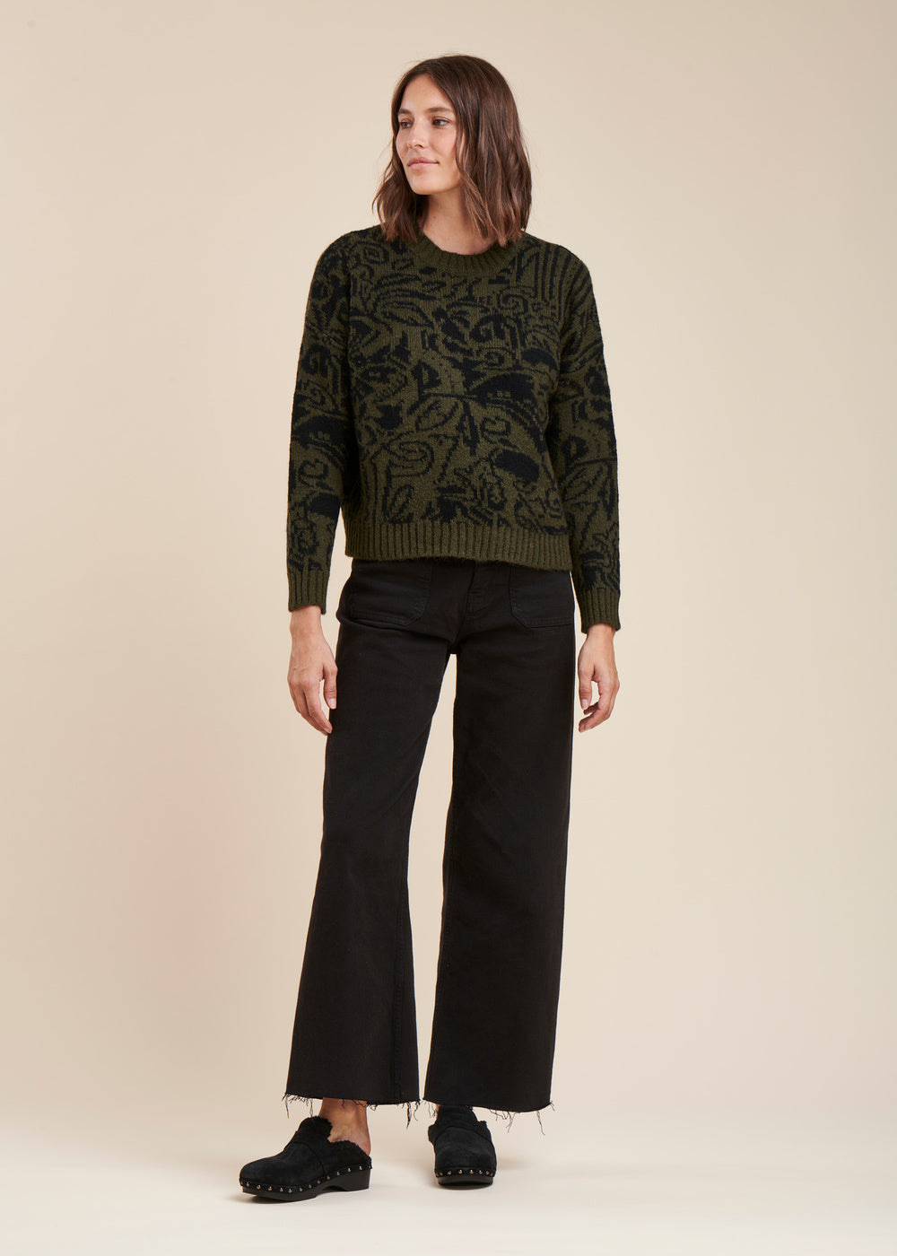 Geometric jacquard sweater