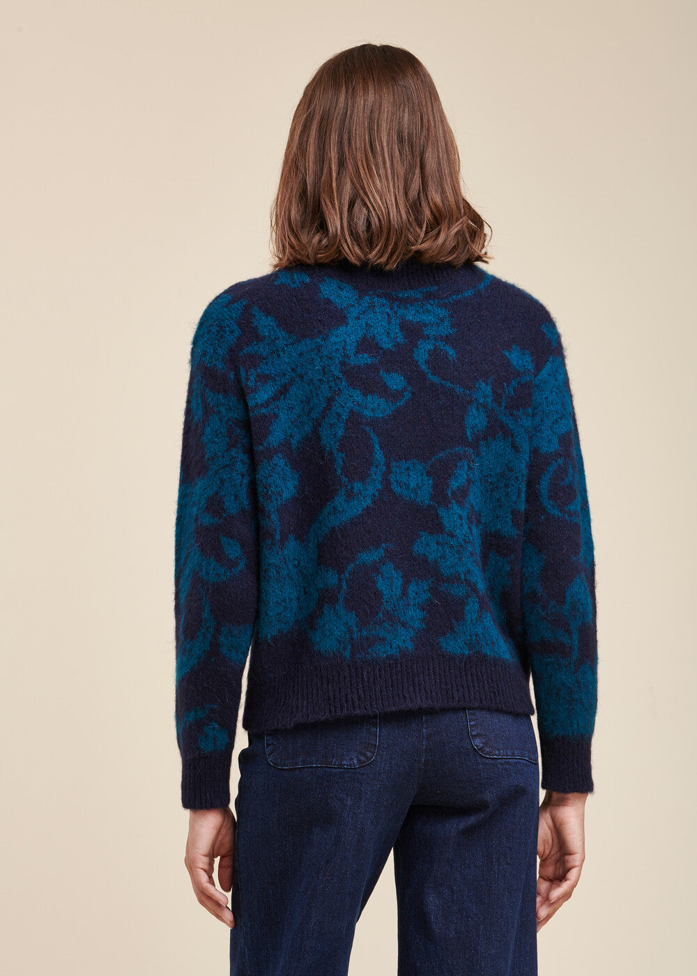 Jacquard turtleneck sweater