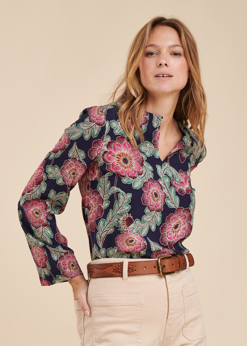 Top com estampa floral