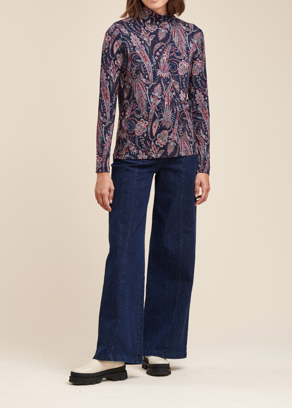 Ecovero viscose jersey T-shirt met bloemenprint