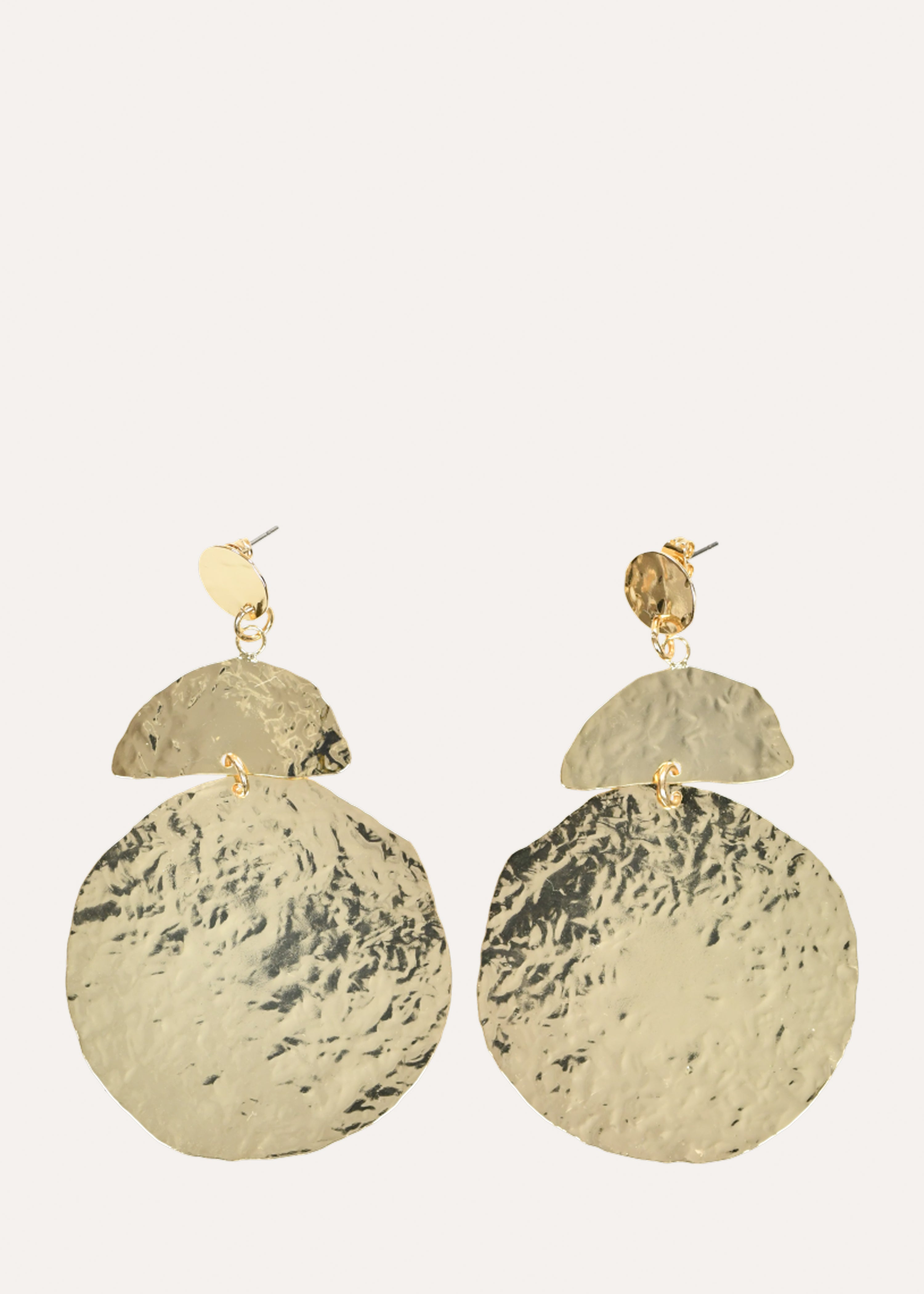 Goldene Hammerschlag-Ohrringe