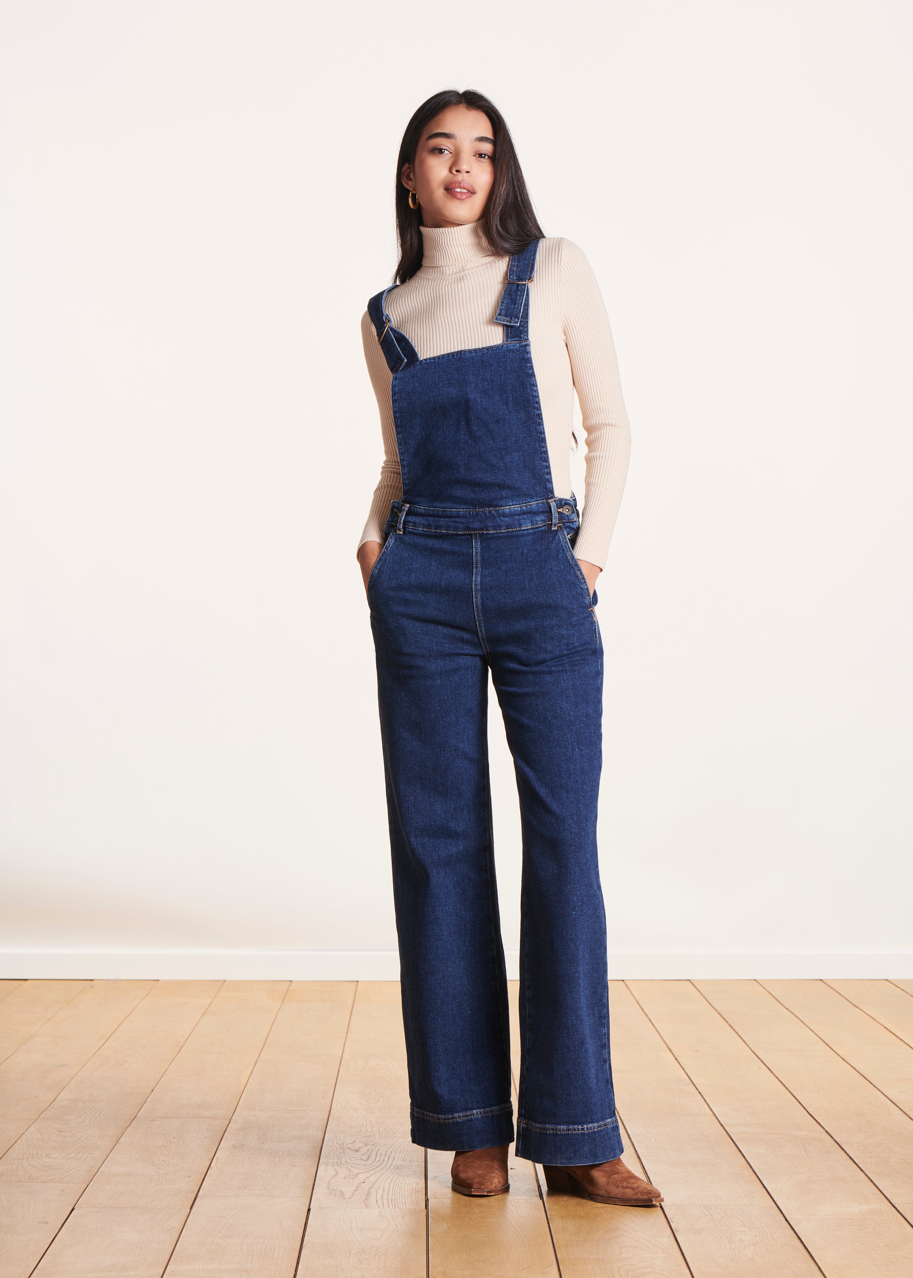 Organic cotton denim overalls