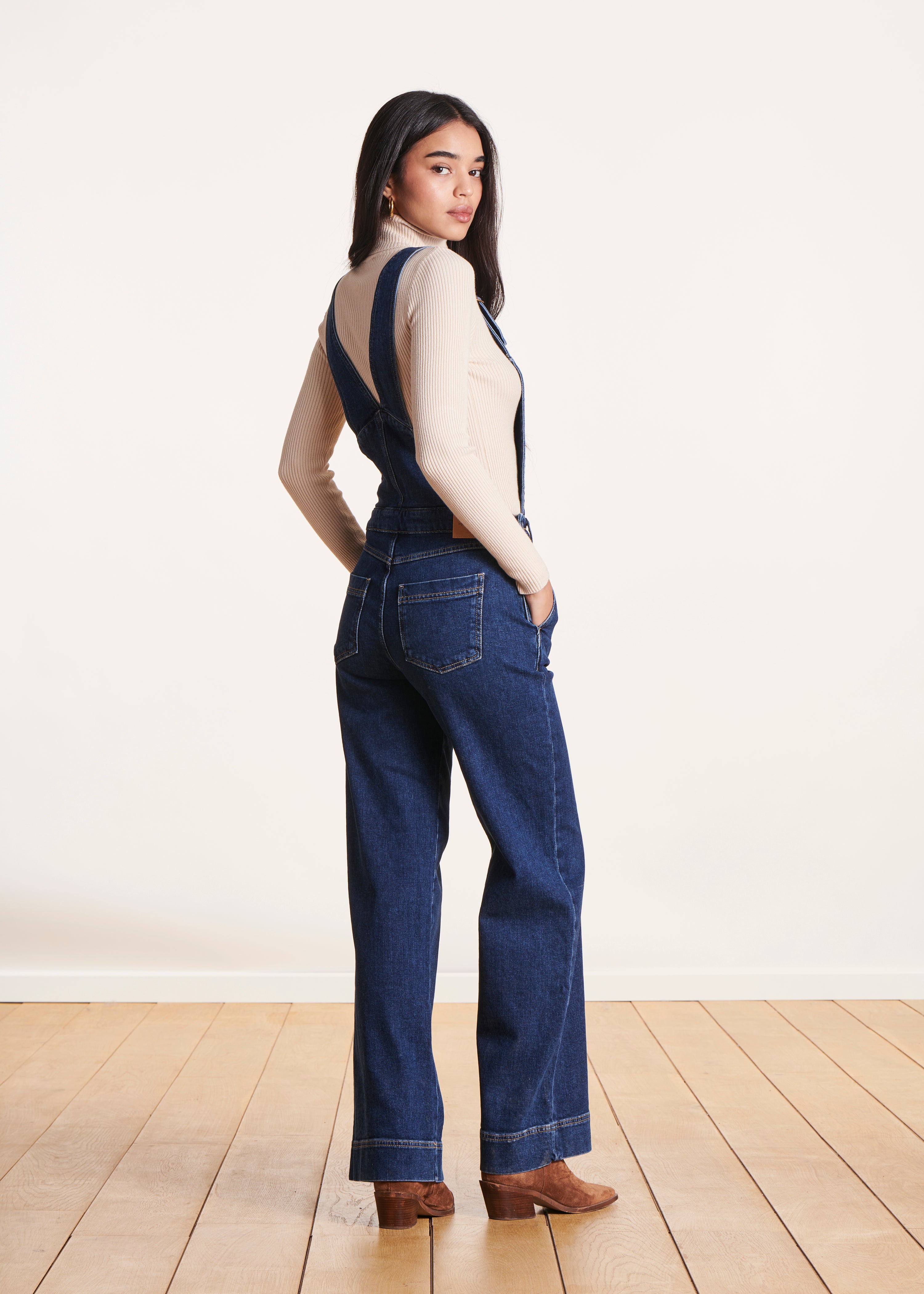 Organic cotton denim overalls