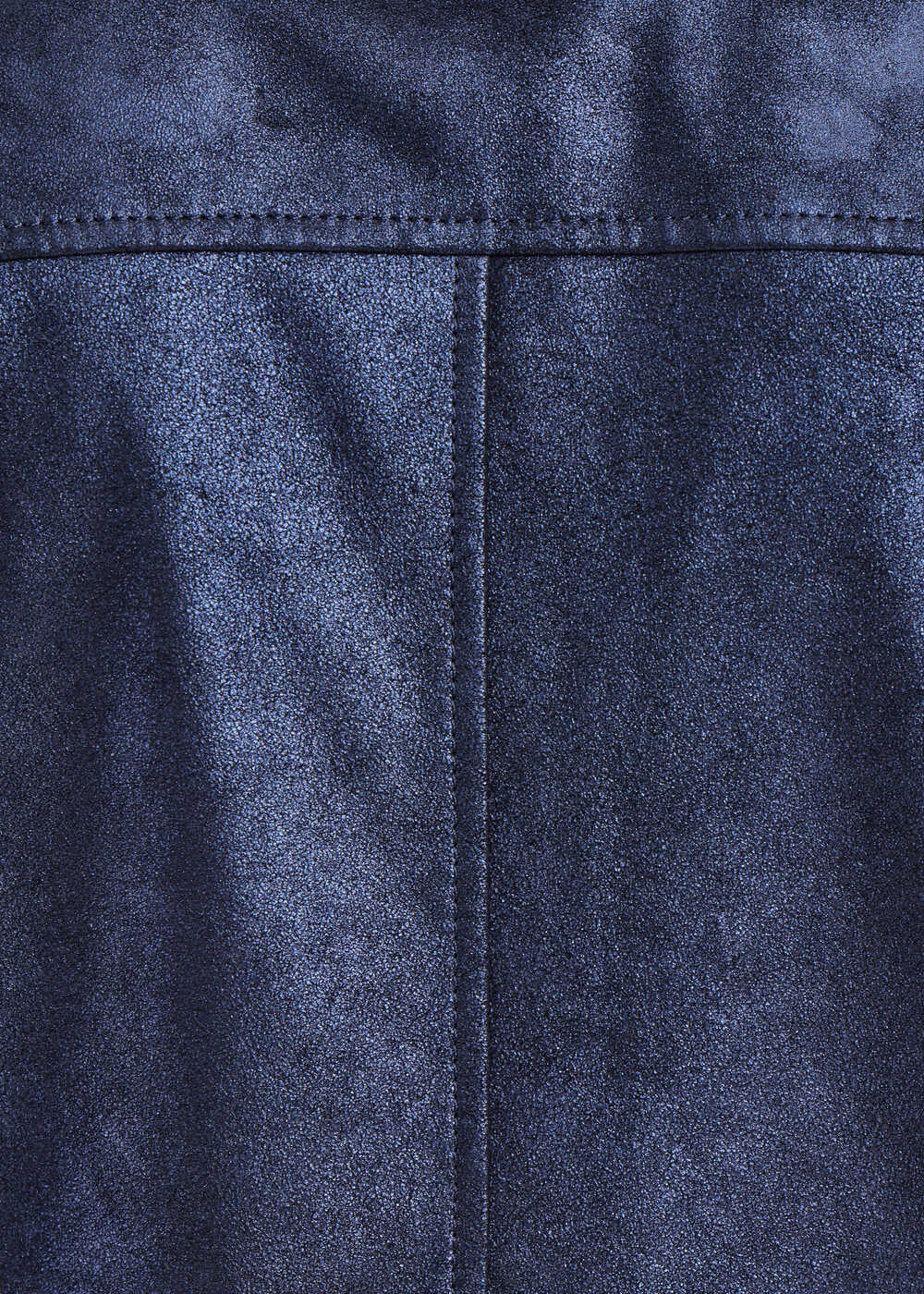 Jaqueta de couro azul marinho