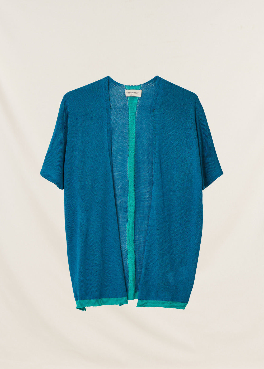 Petrol blue short-sleeved vest