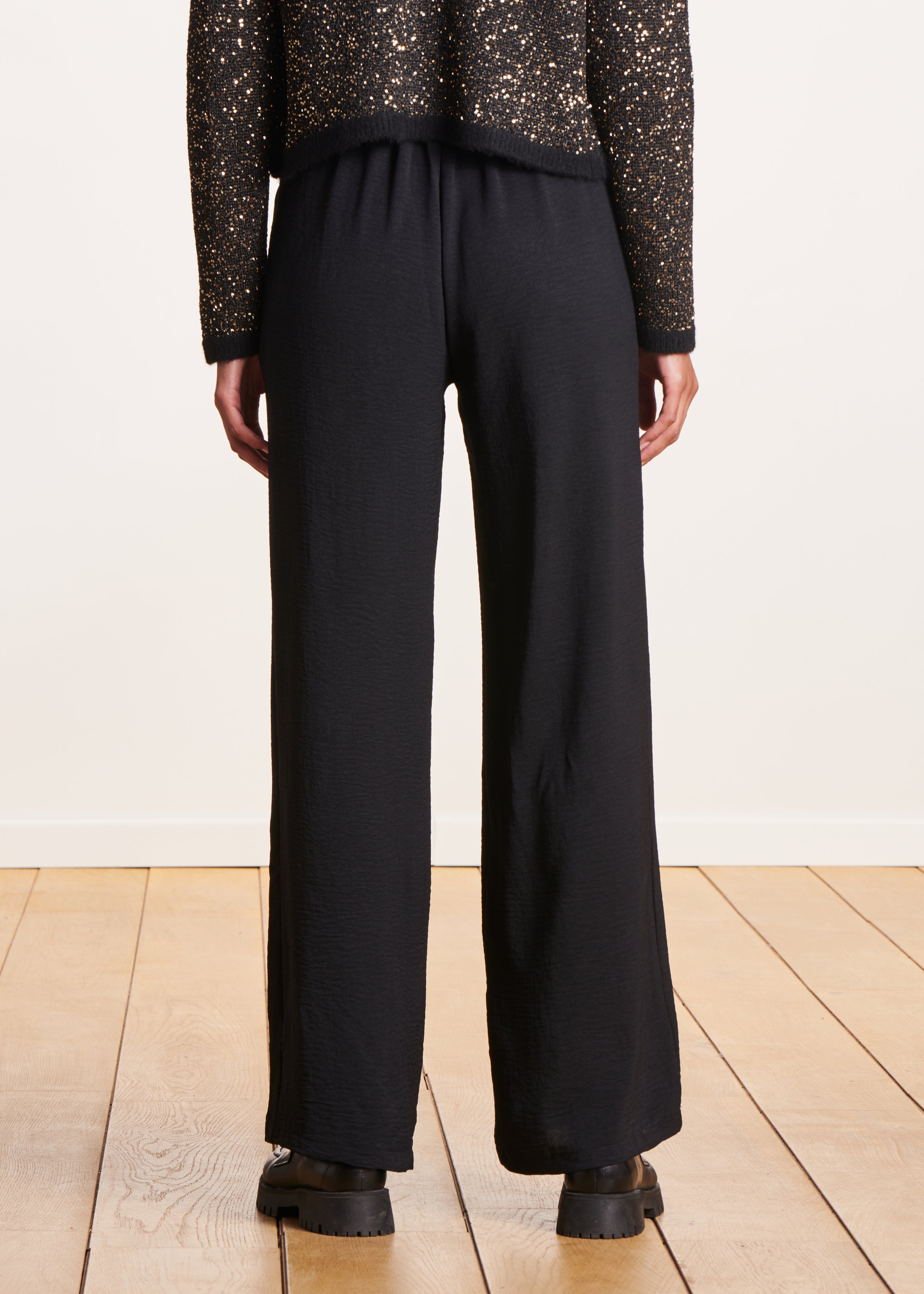 Pantalon ample fluide noir