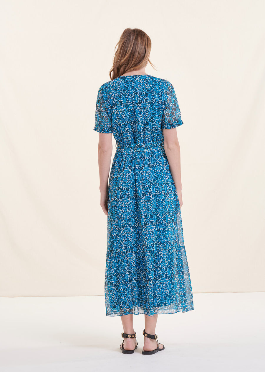 Robe La Fée Maraboutée Taille 38 - Bleu Marine, Longueur Genou - Robe De Cocktail Occasion