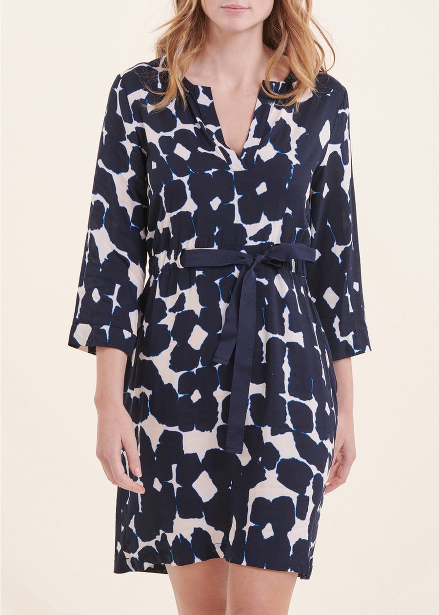 La Fée Maraboutée Dembo Linen Dress, Ink Blue
