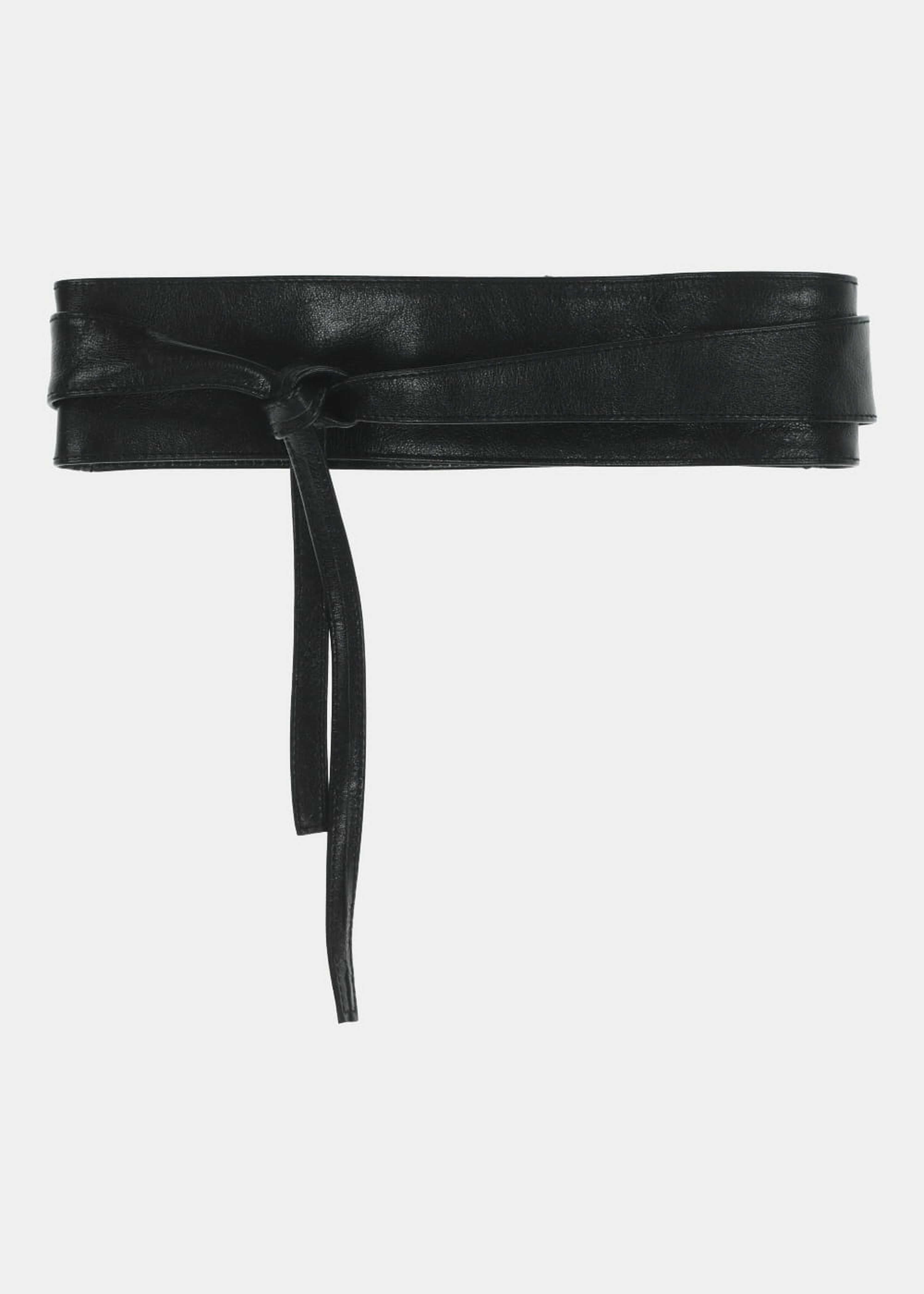 cinturón de corbata negro