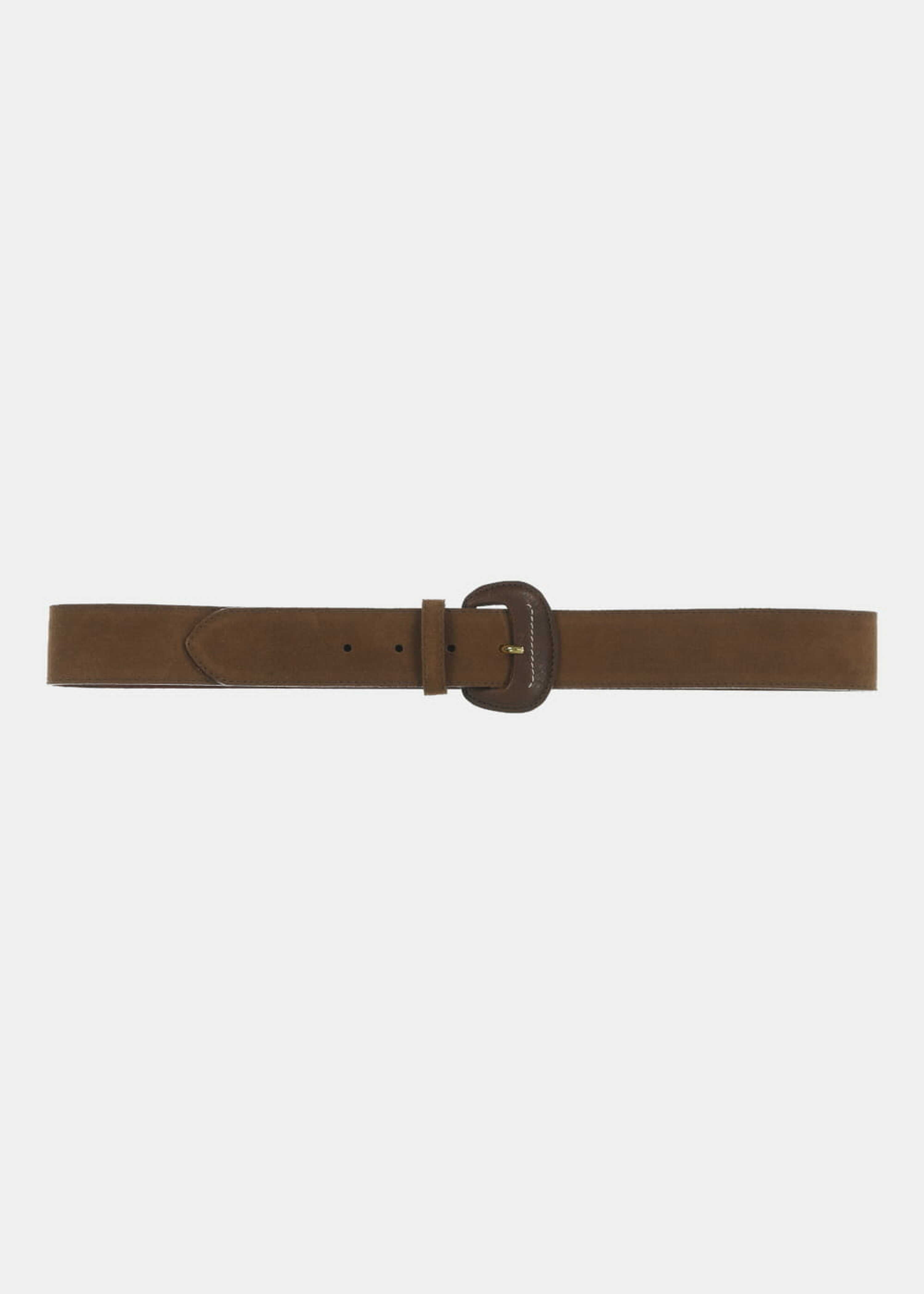 Camel split leather belt