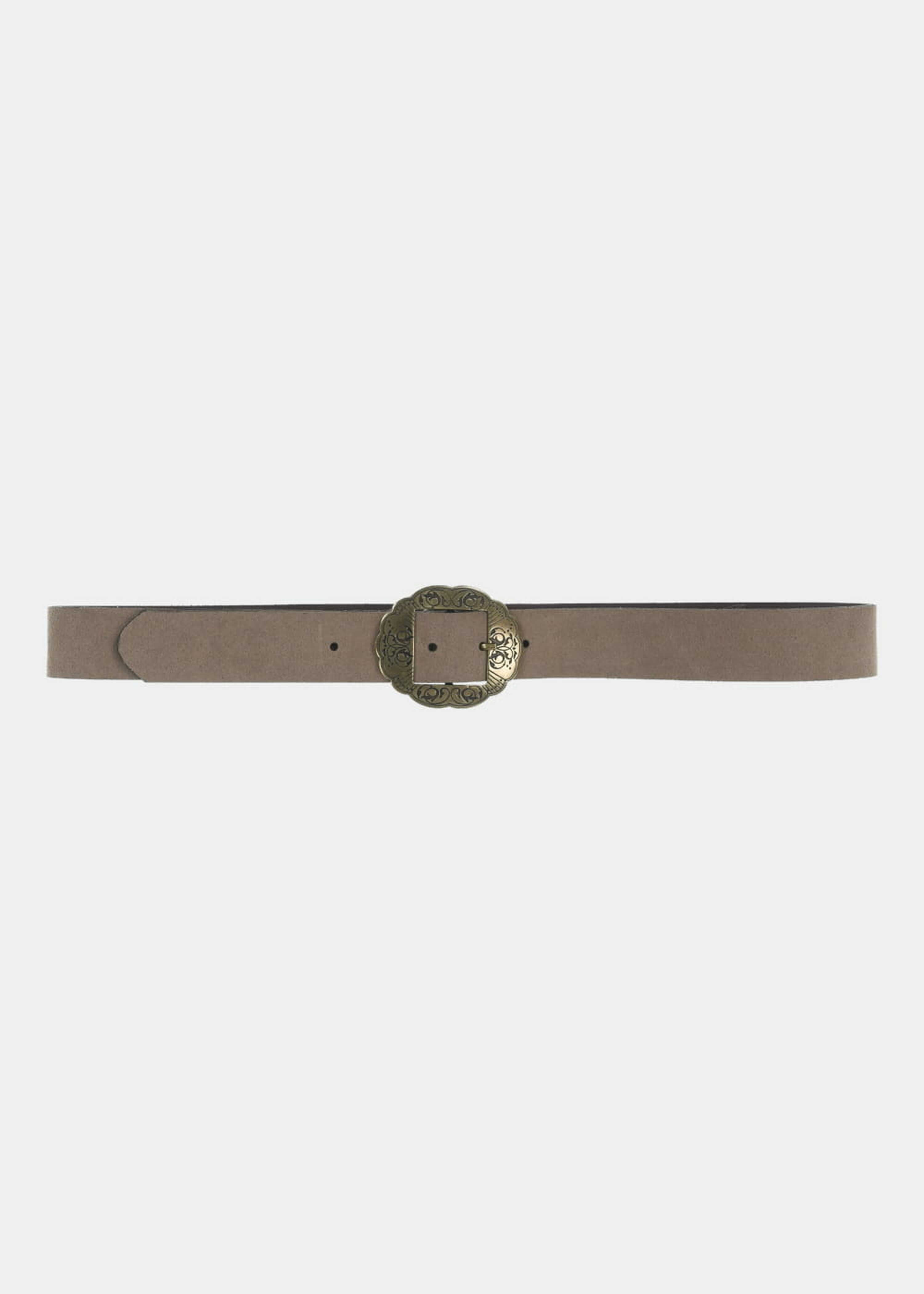 Beige belt with fancy buckle