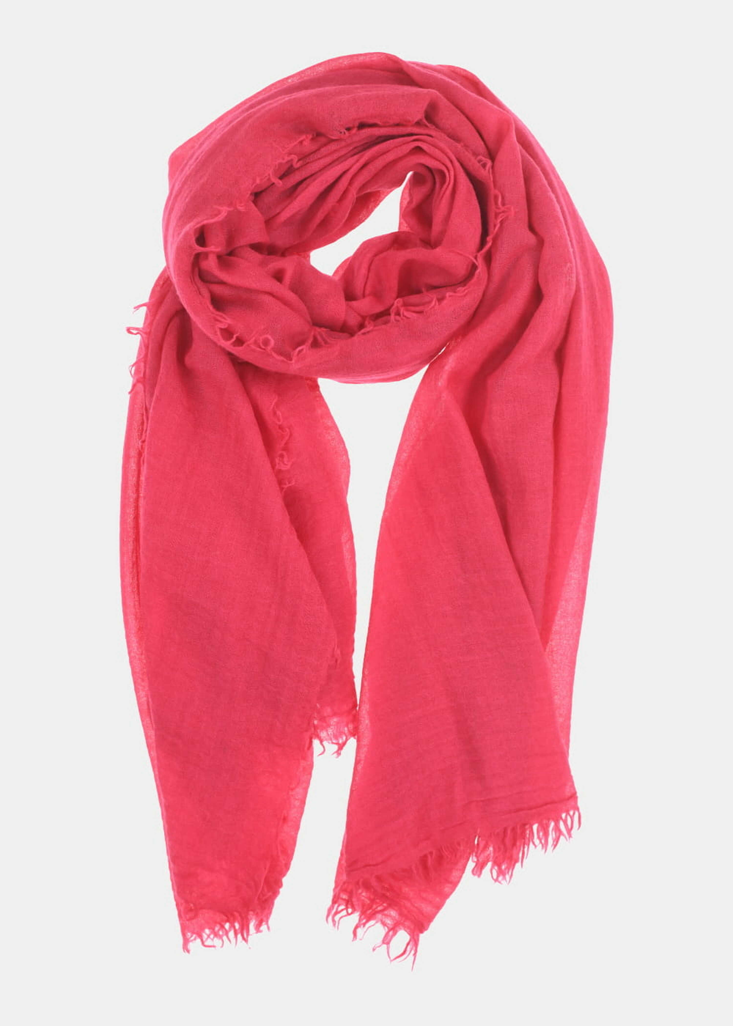 Fuchsia pink wool scarf