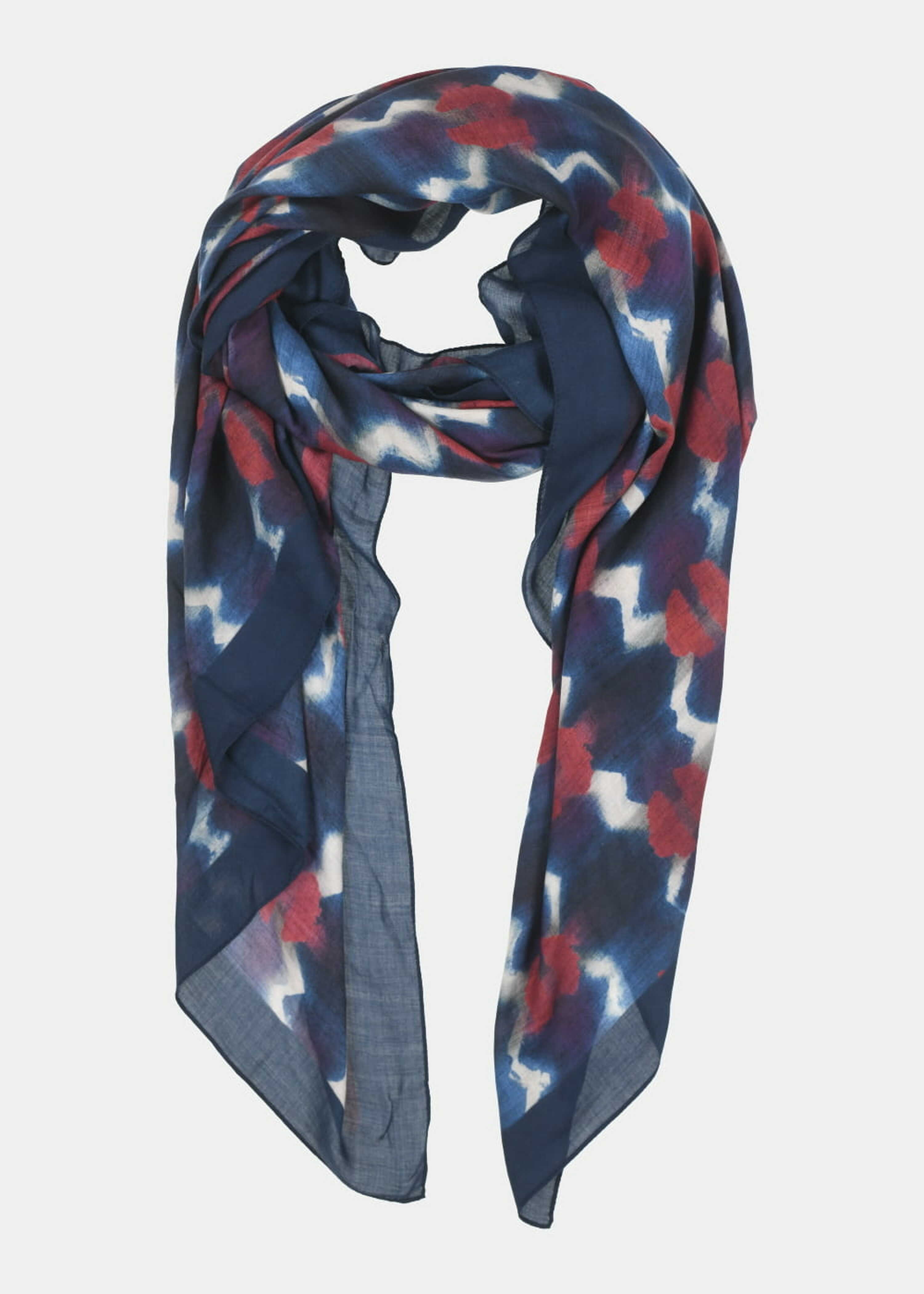 Foulard bleu à imprimé