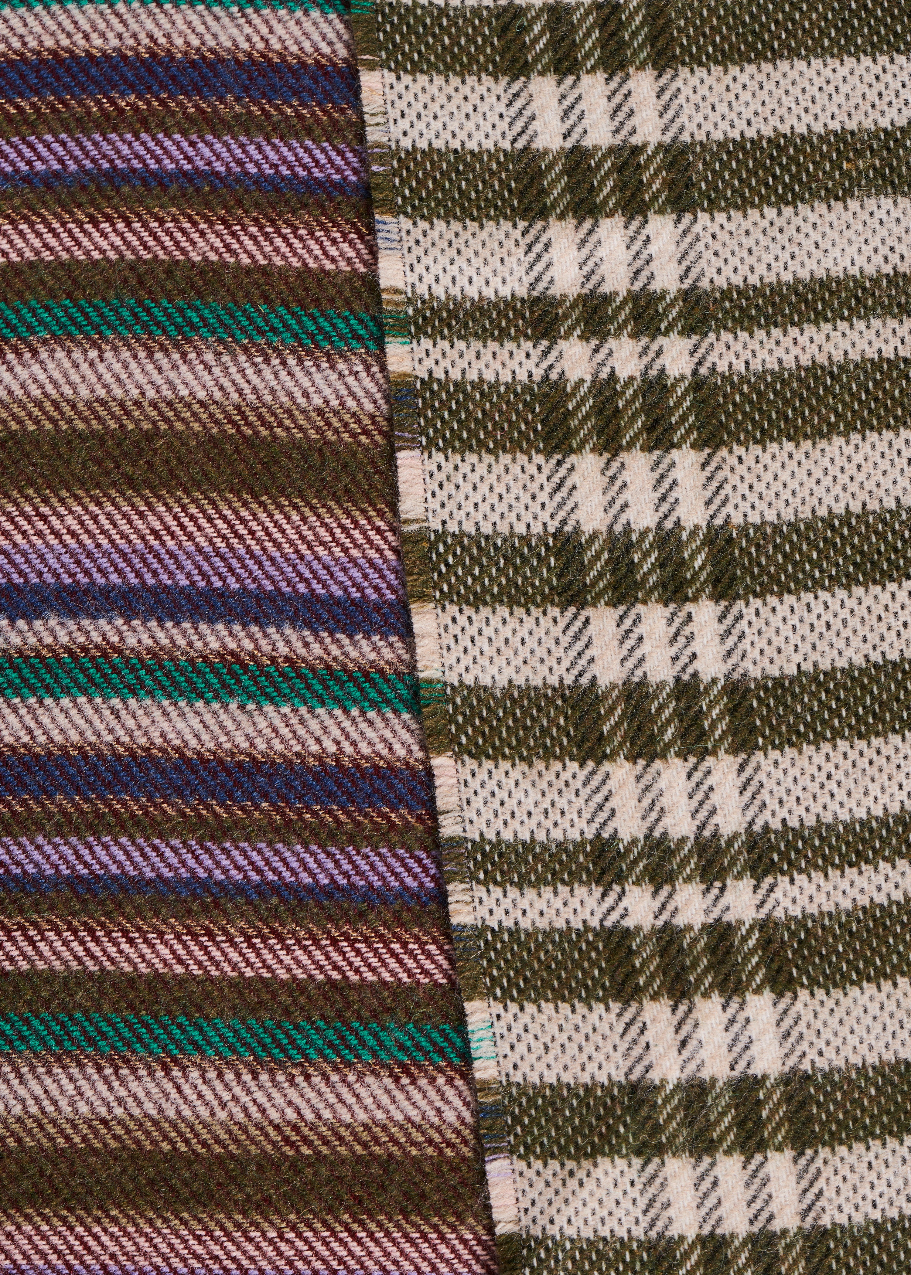 Two-tone striped scarf