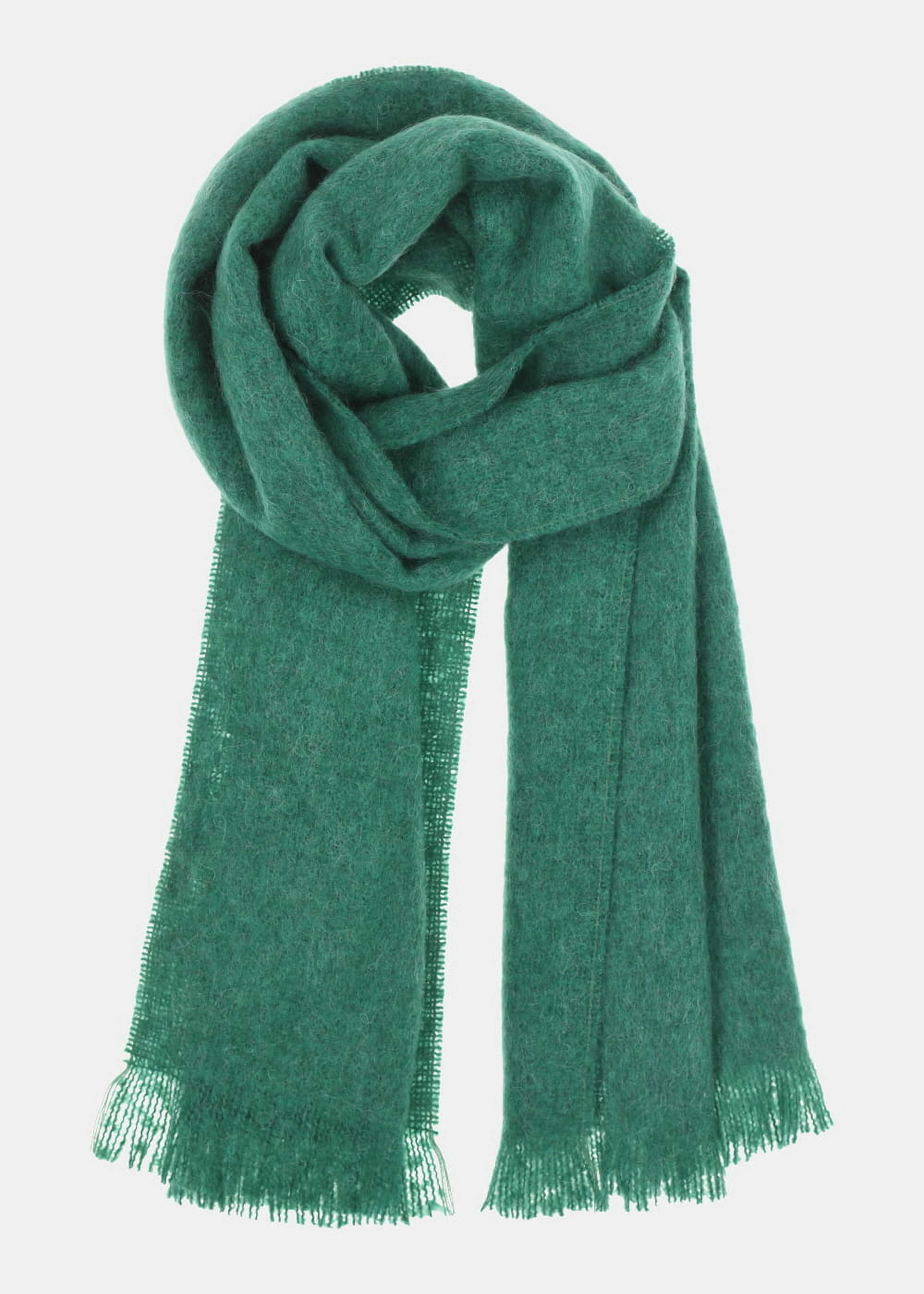 Plain chlorophyll green scarf