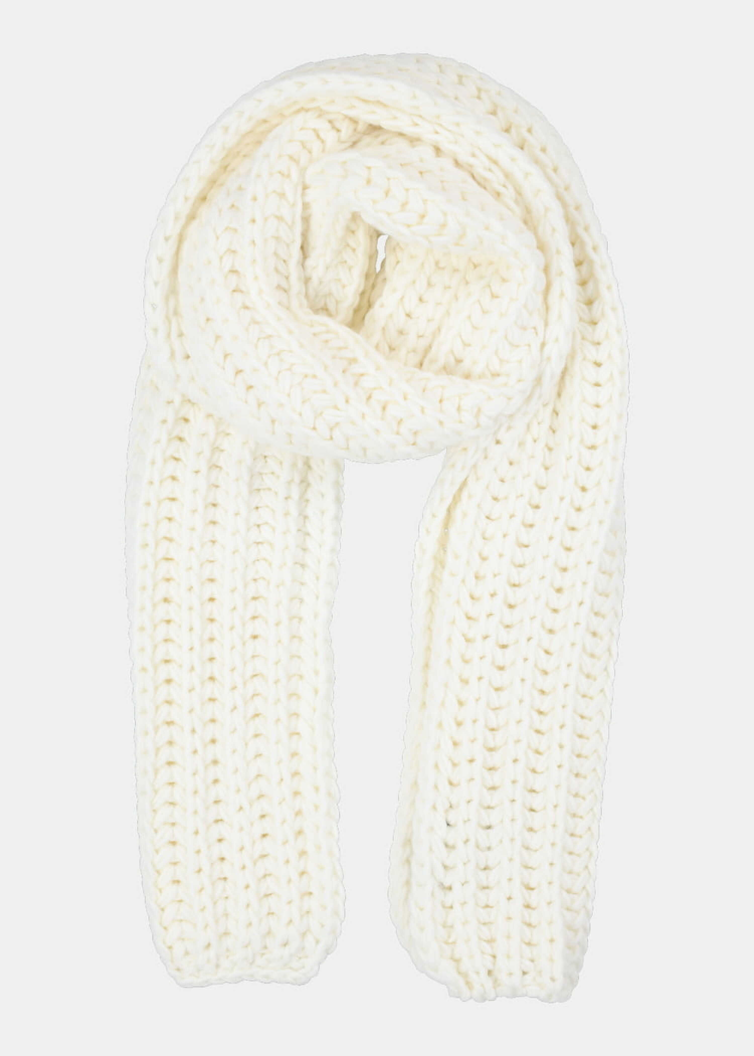 Knitted ecru scarf