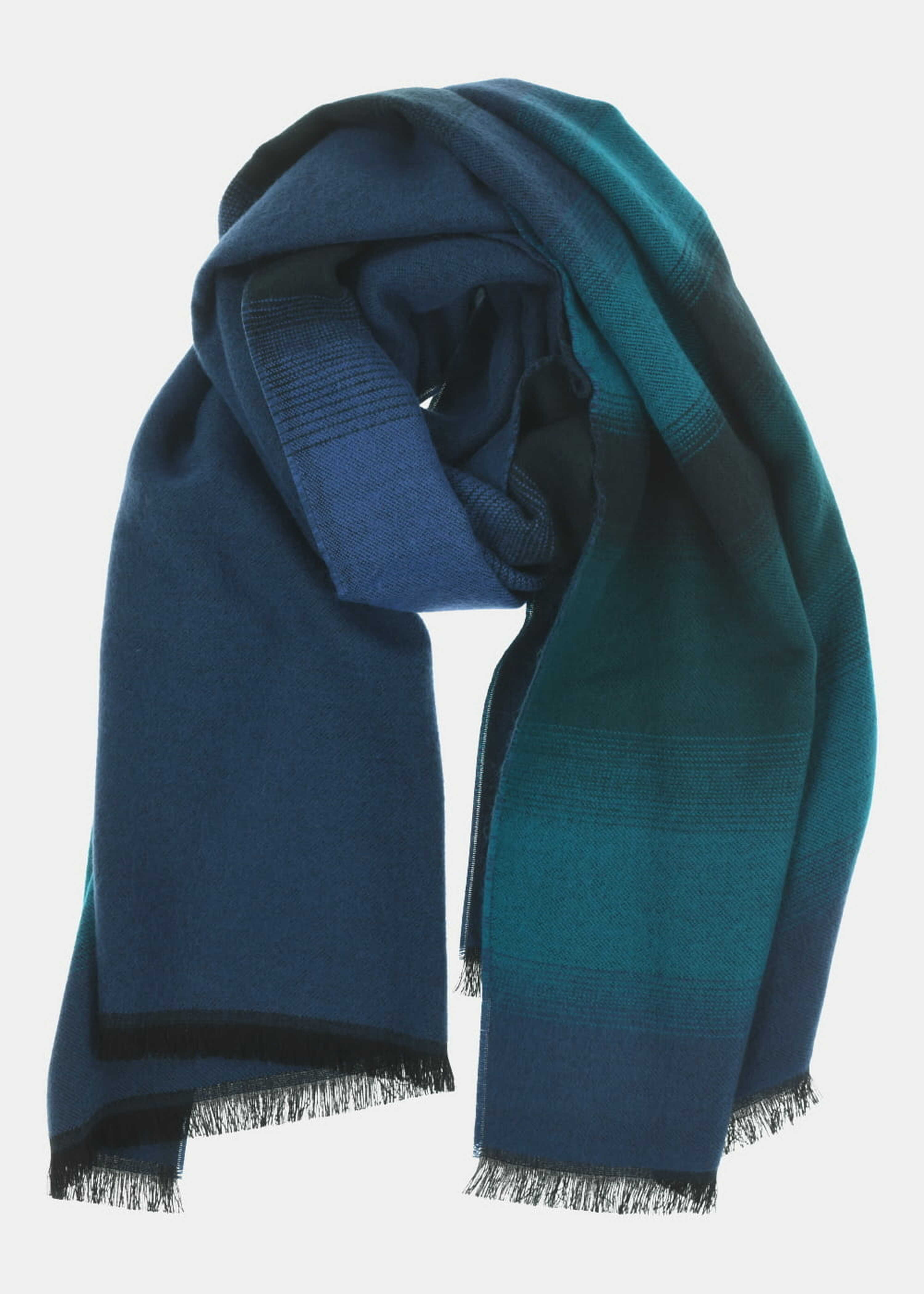 Petrol blue tie & dye scarf