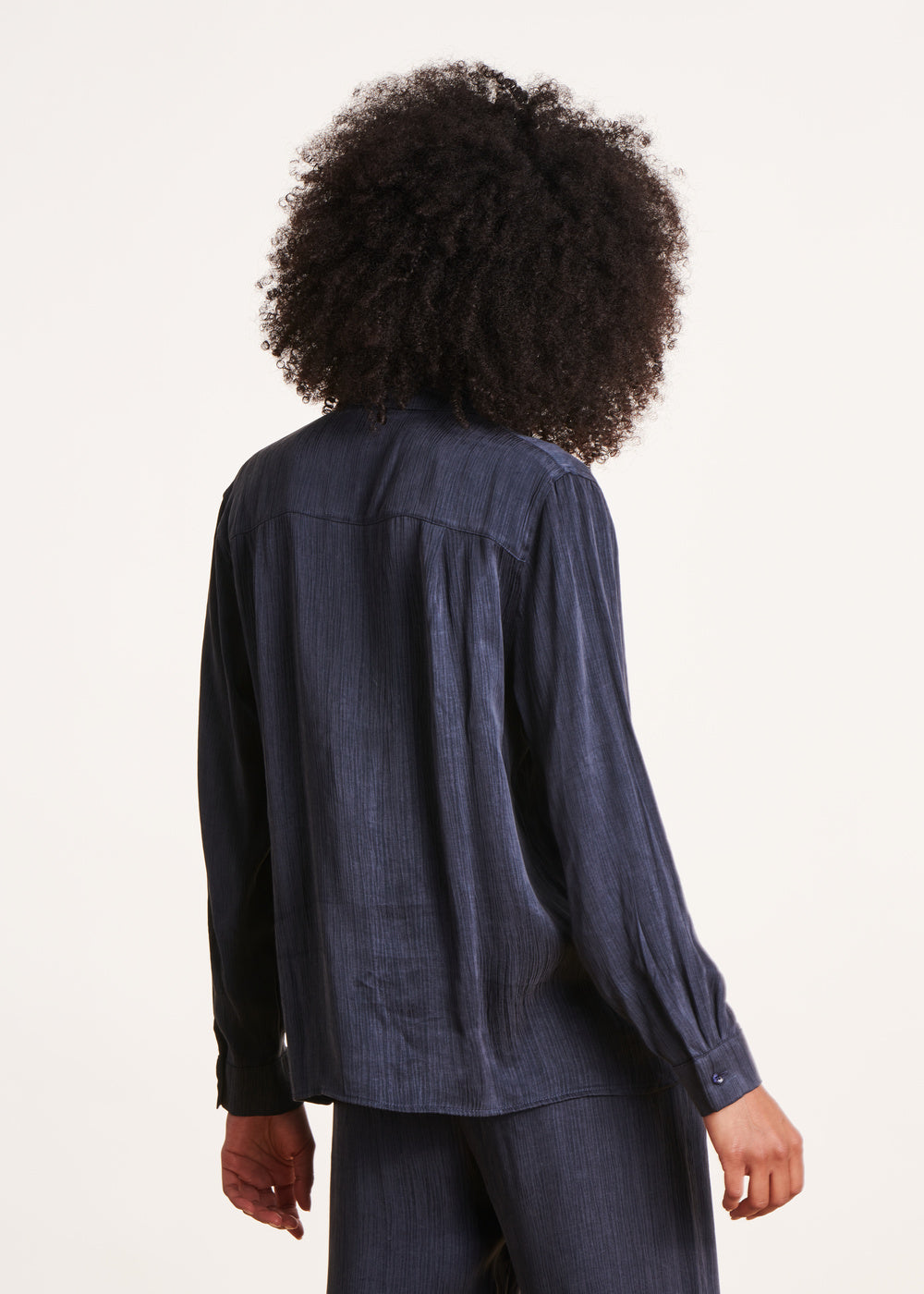 Dark blue loose flowing shirt