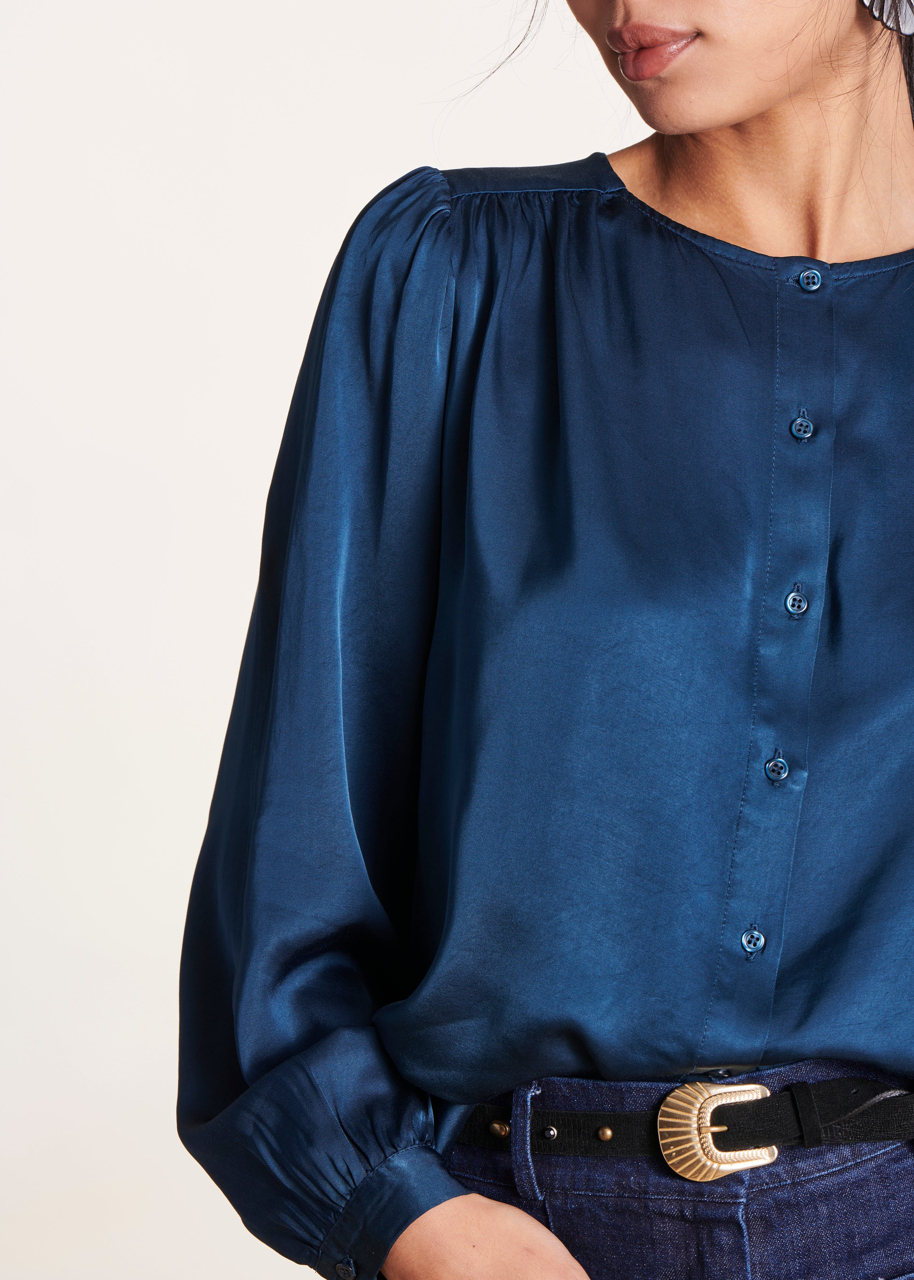 Satin Chemisier Oversize Femme Chemises Blanches Femme Chemisier