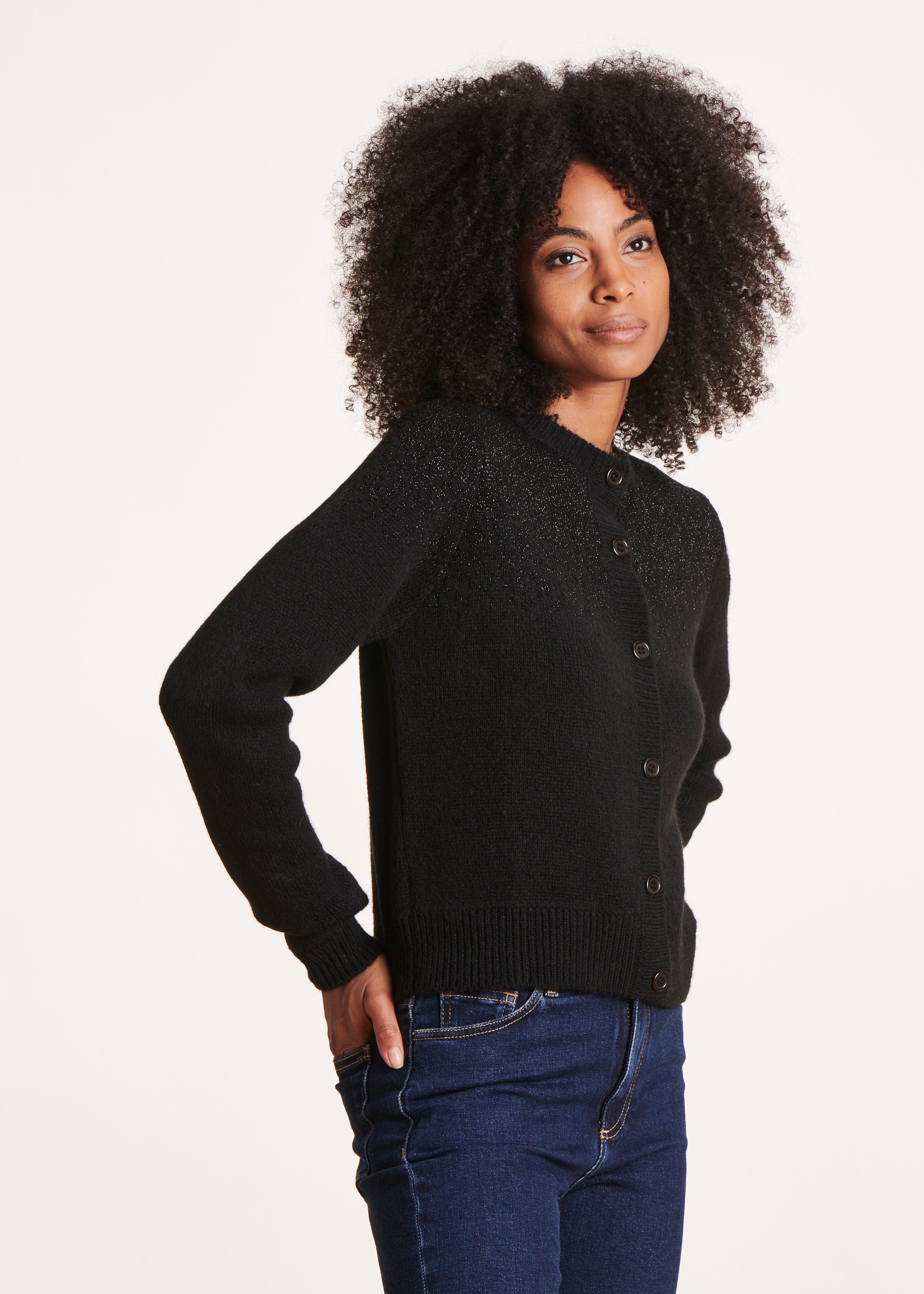 Cardigan noir ajusté