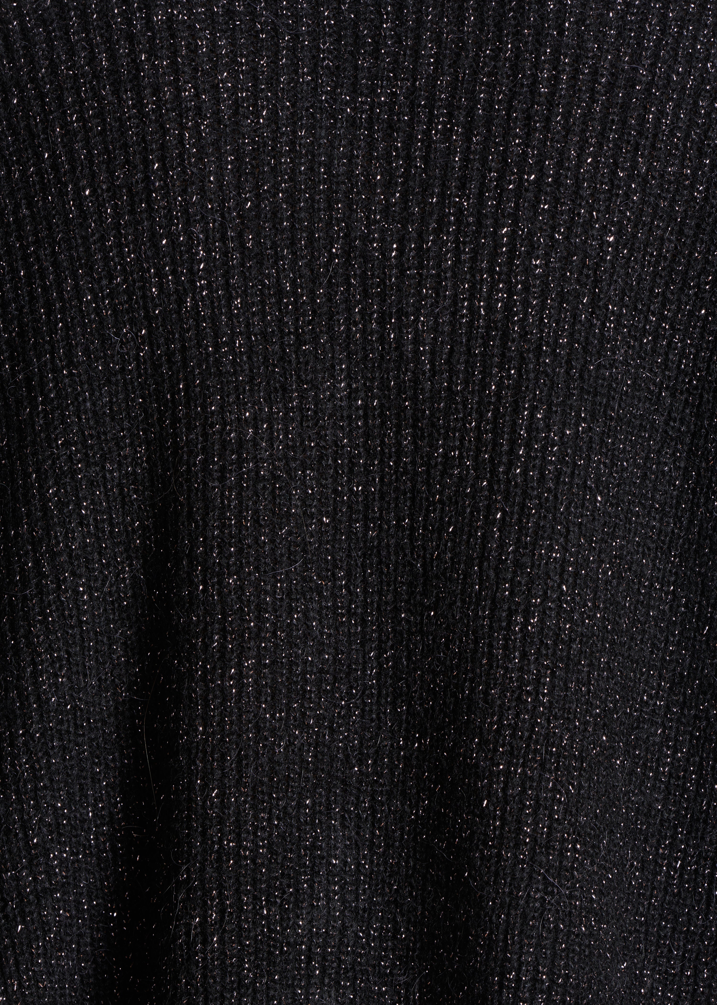 black iridescent knit vest