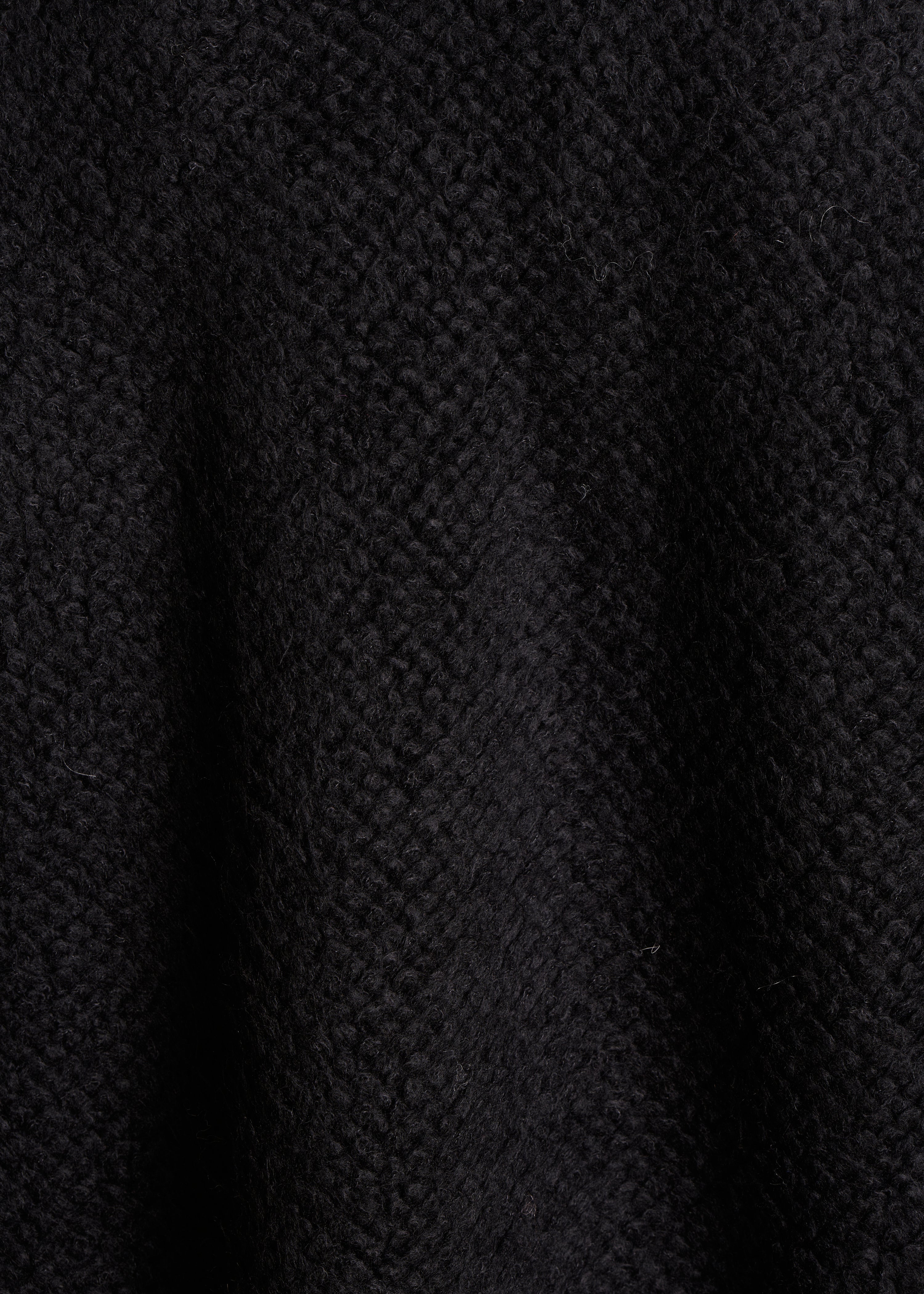 Loose black open cardigan