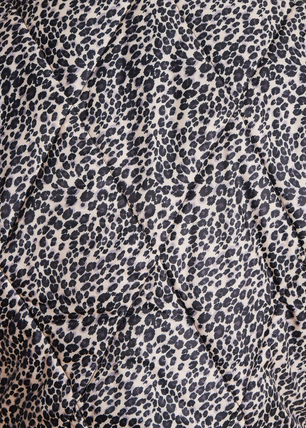 Short leopard print padded jacket