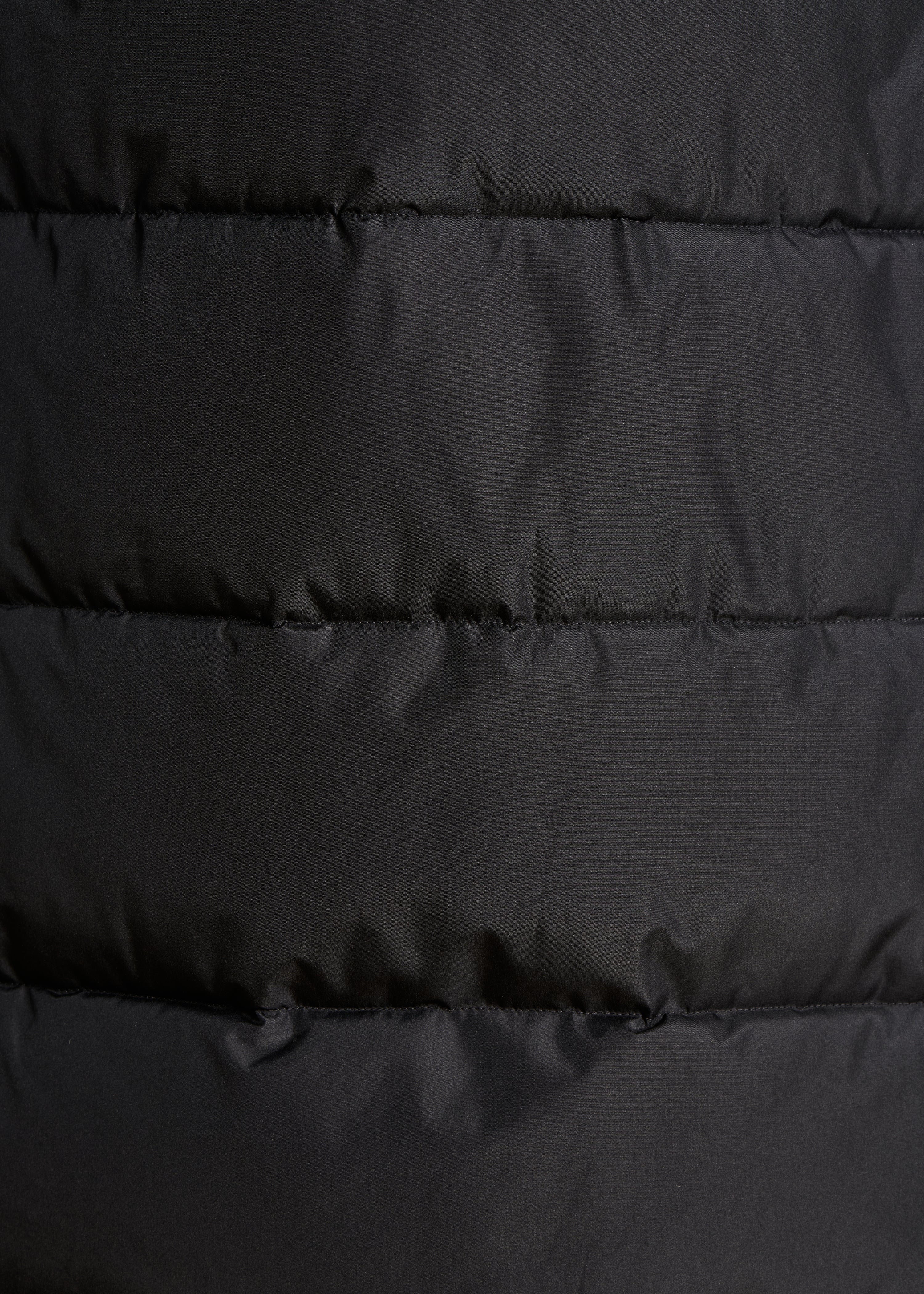 Doudoune longue noire à capuche