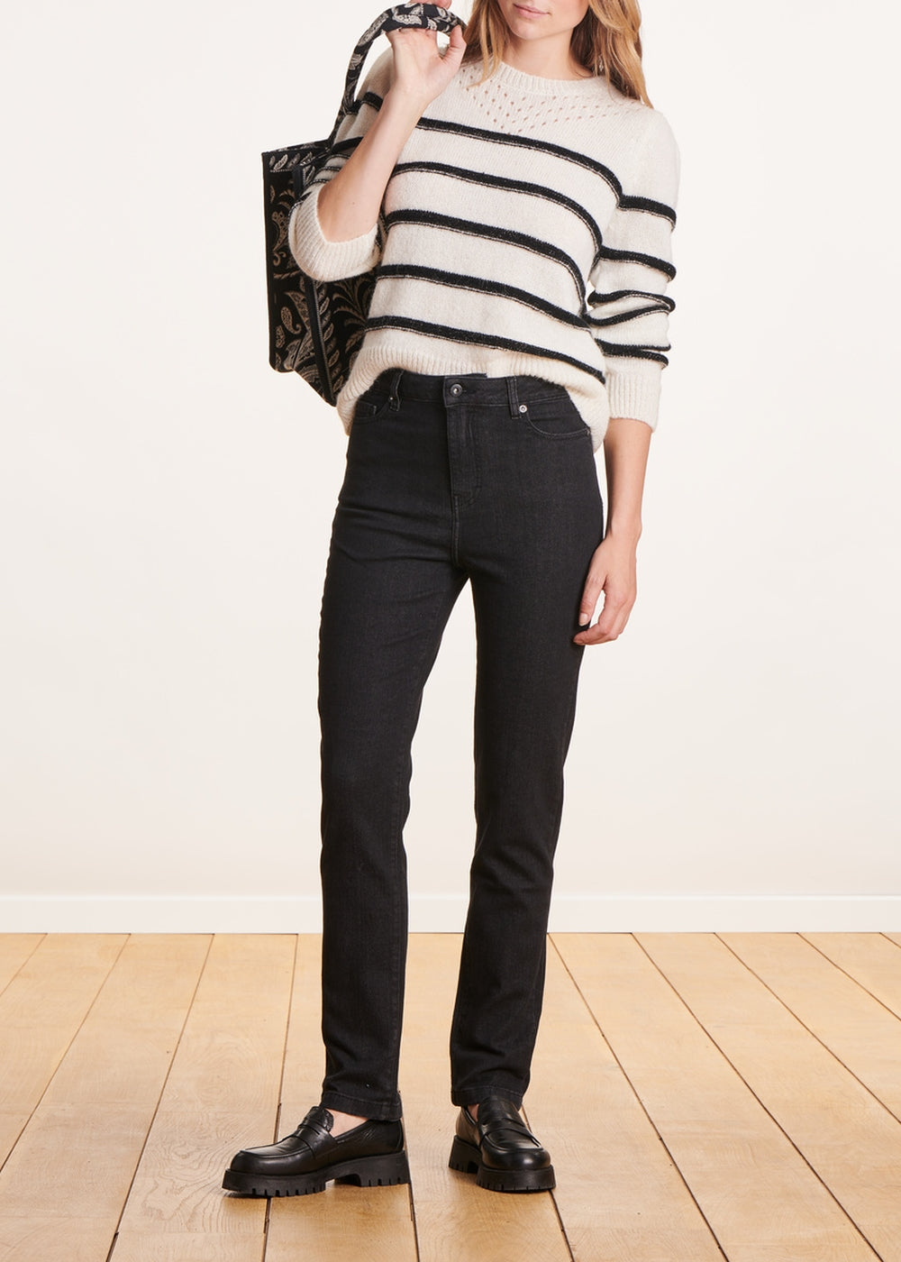 Jean slim noir en coton biologique