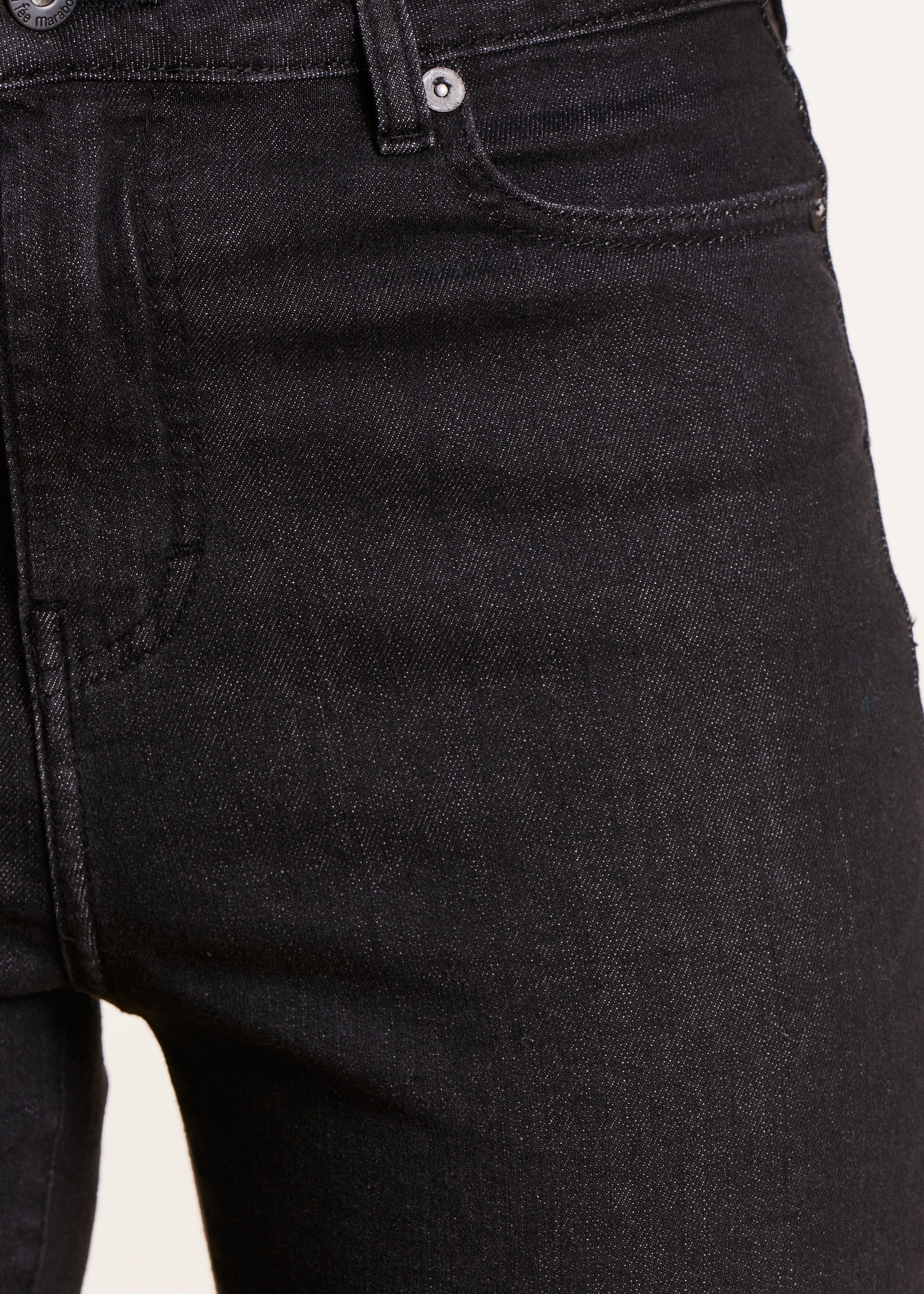 black slim jeans in organic cotton