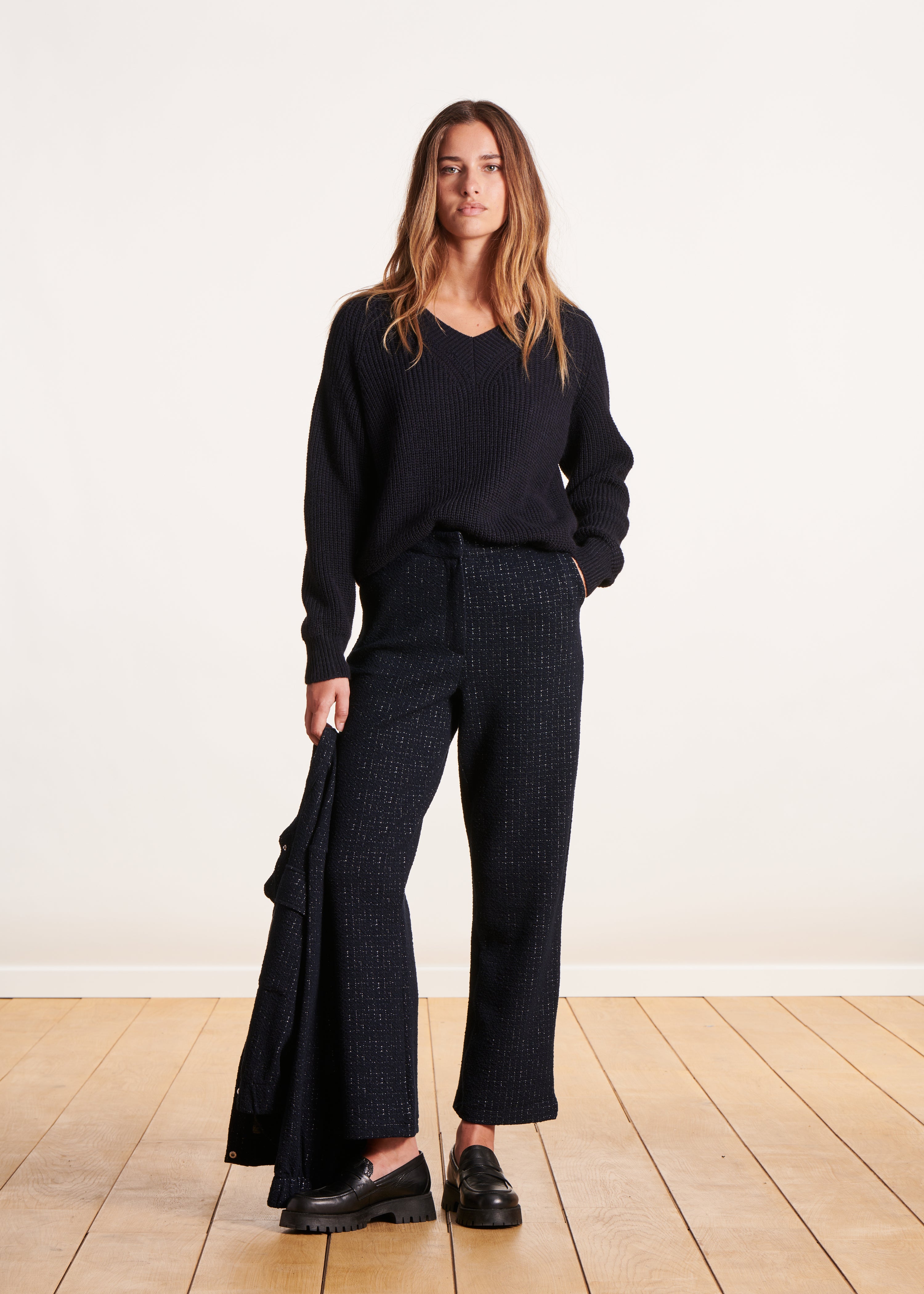 Dark blue organic cotton pants