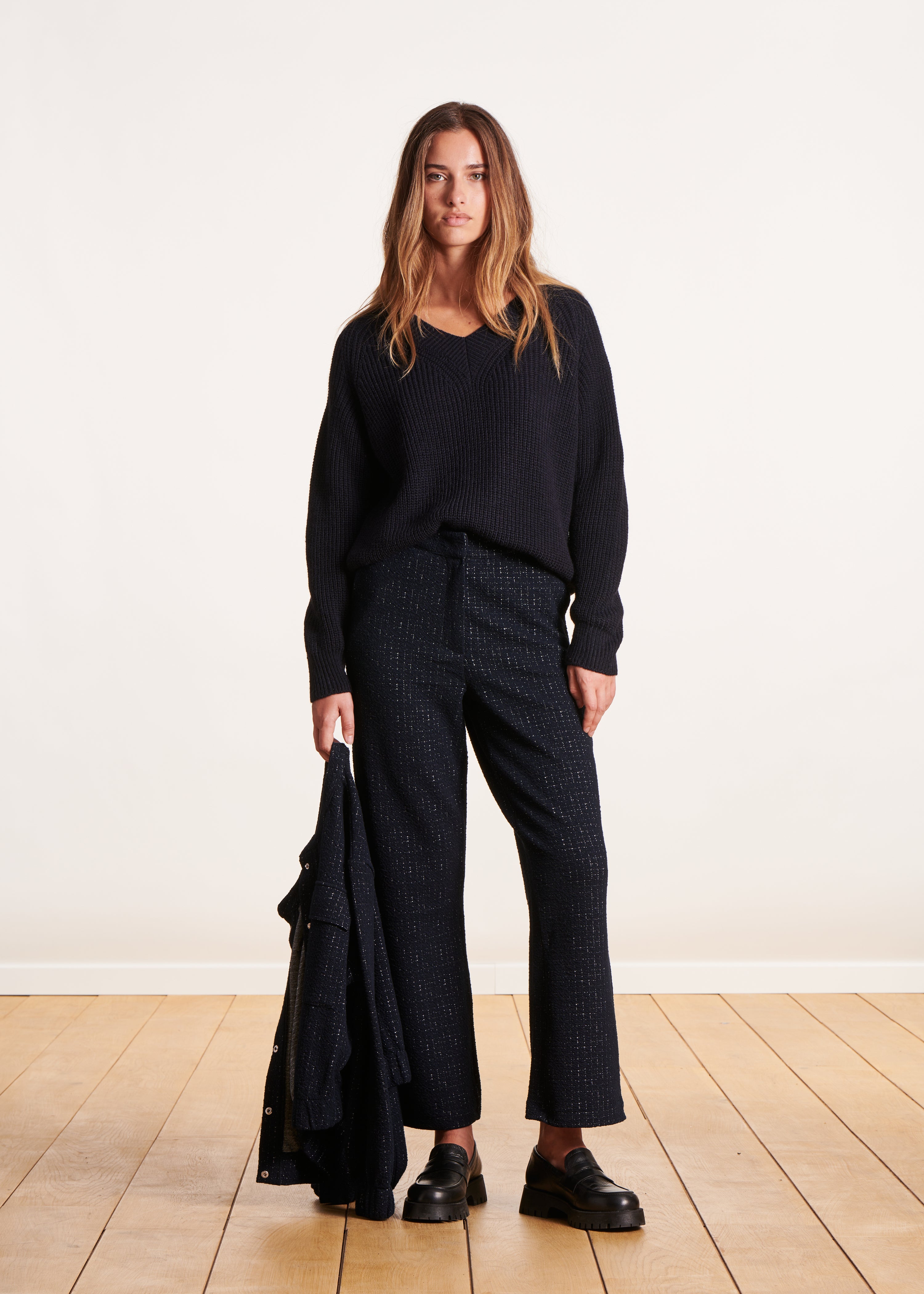 Dark blue organic cotton pants