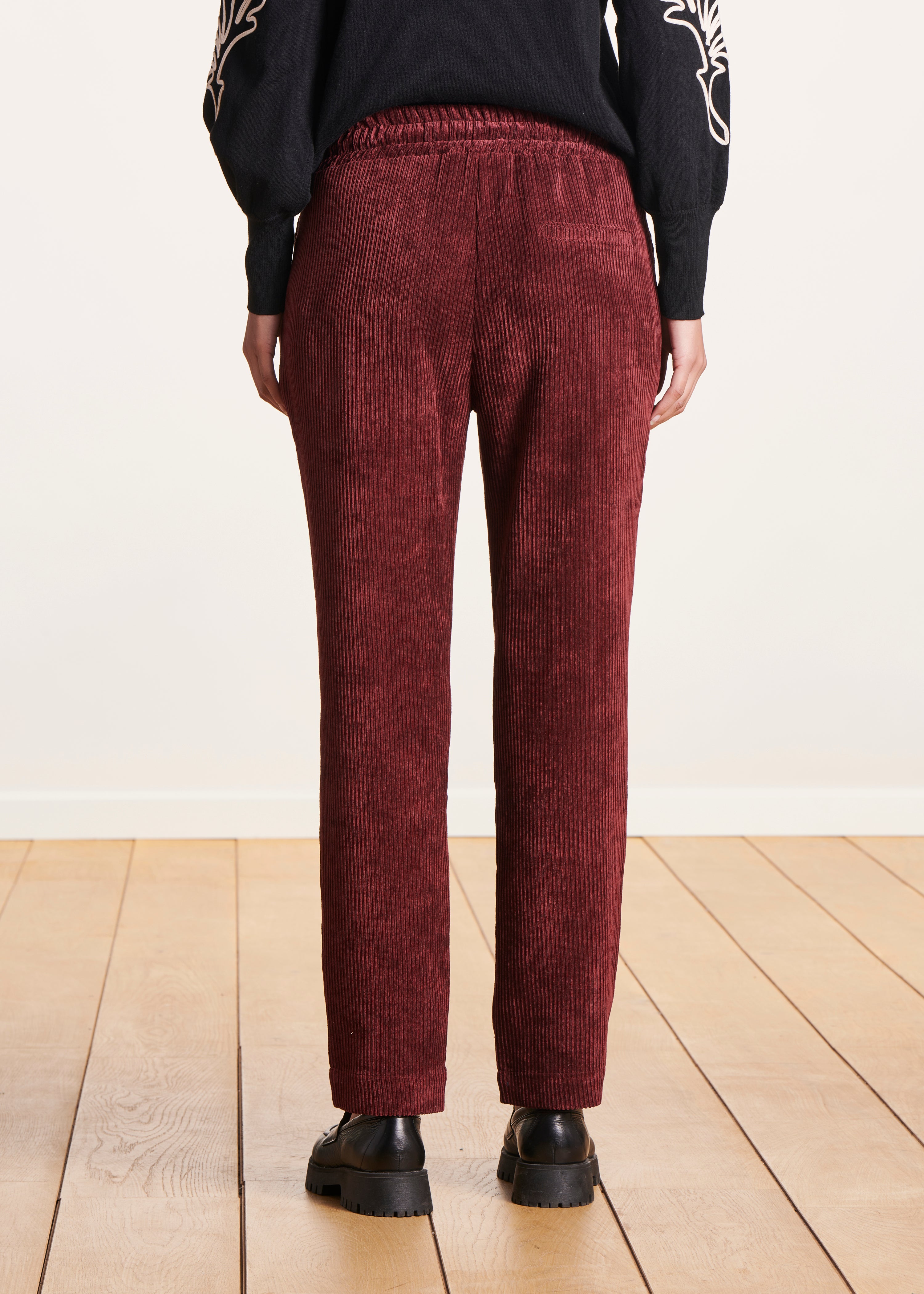 Burgundy 7/8 carrot pants