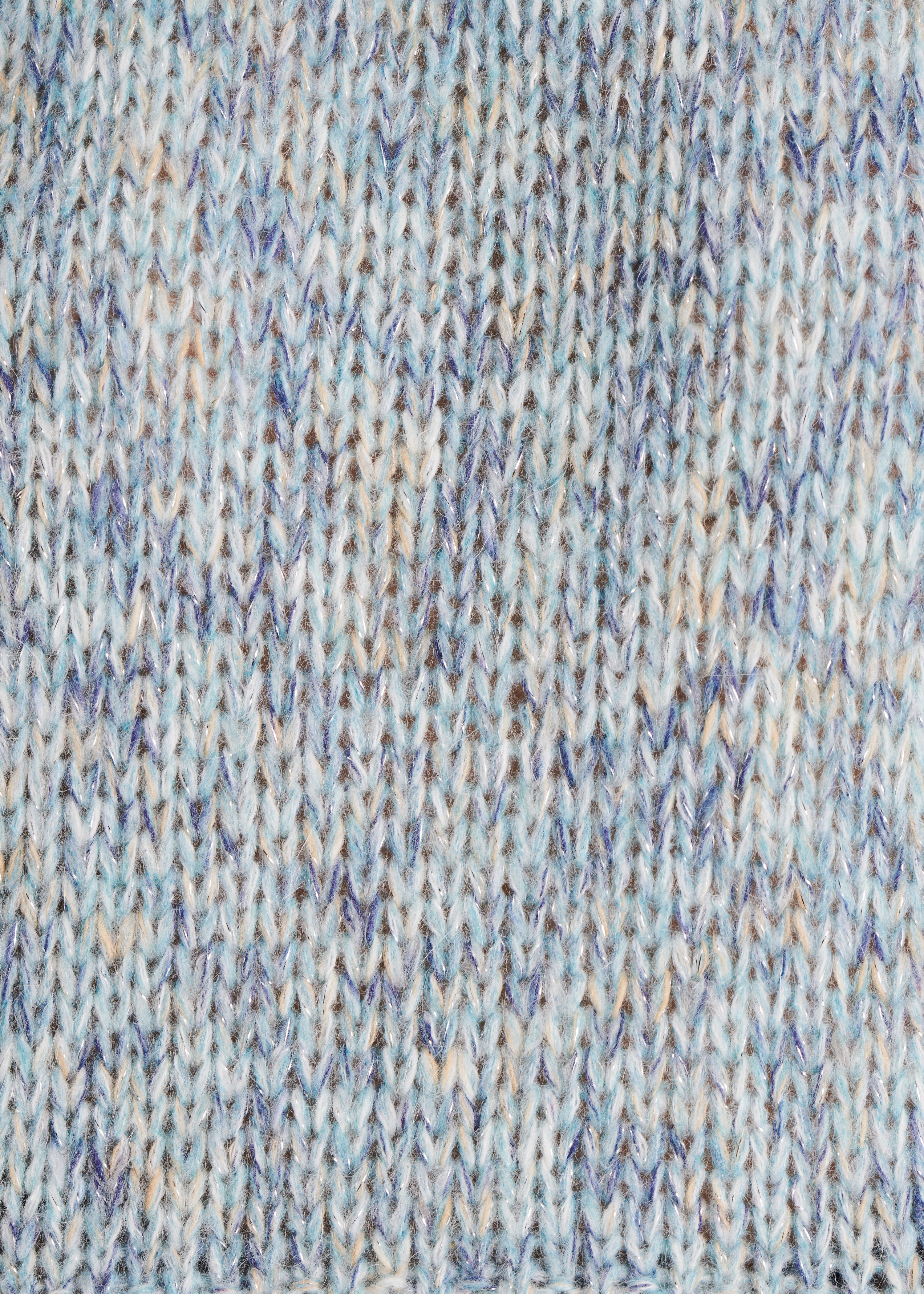 Sky blue iridescent heather knit sweater