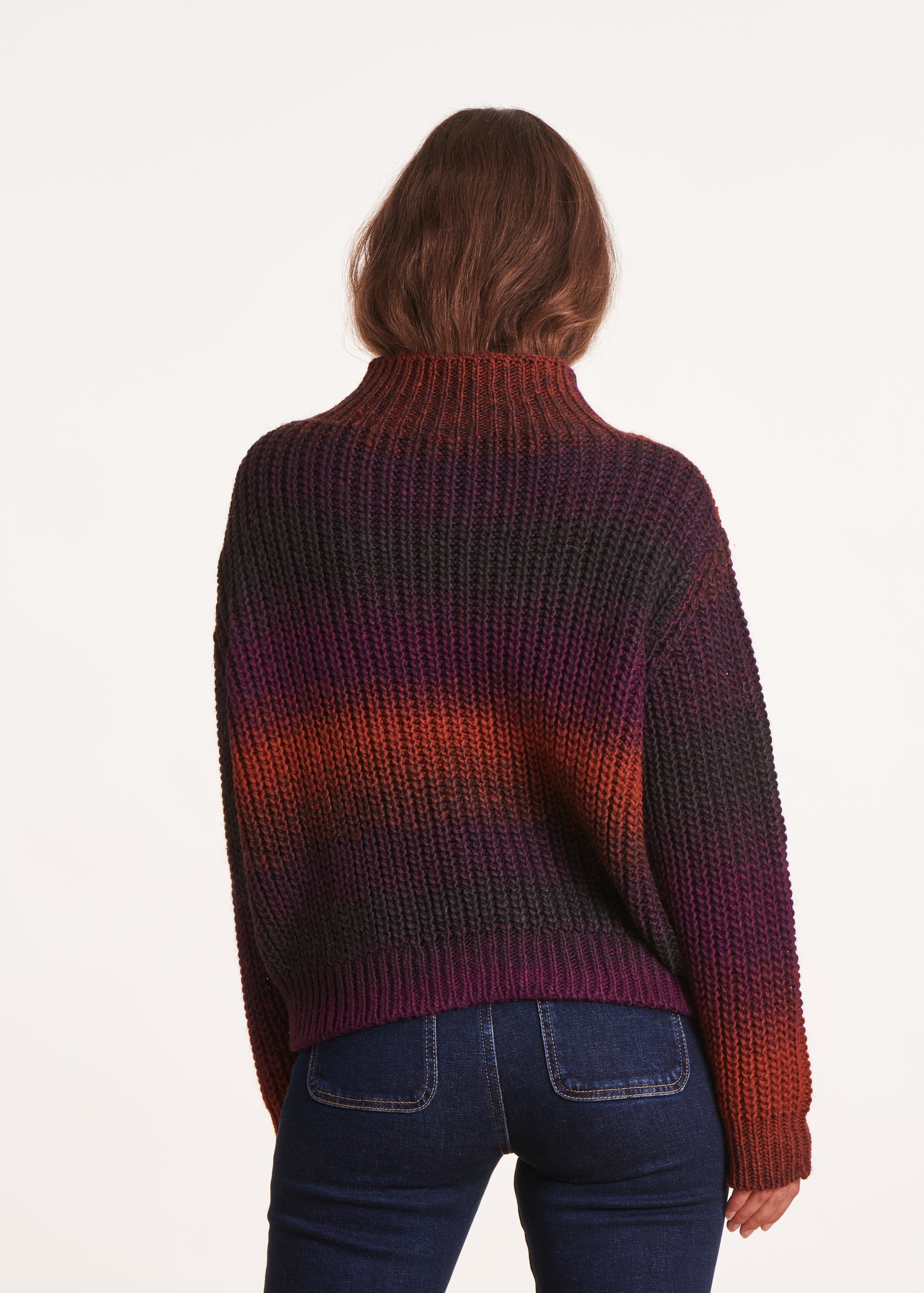 Plum high-neck sweater